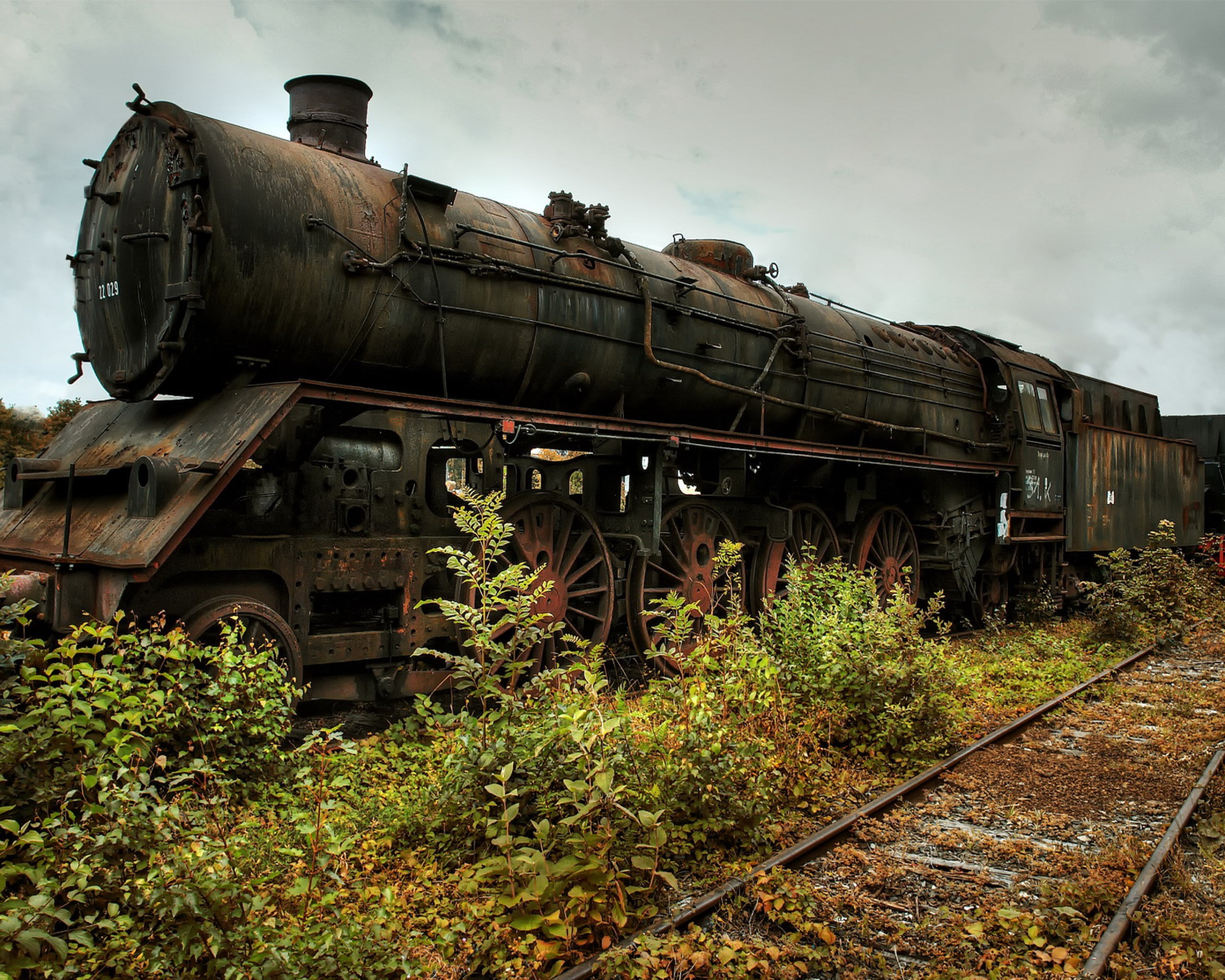 oxidado, 2K, viejo, vapor, tren, HD Wallpaper
