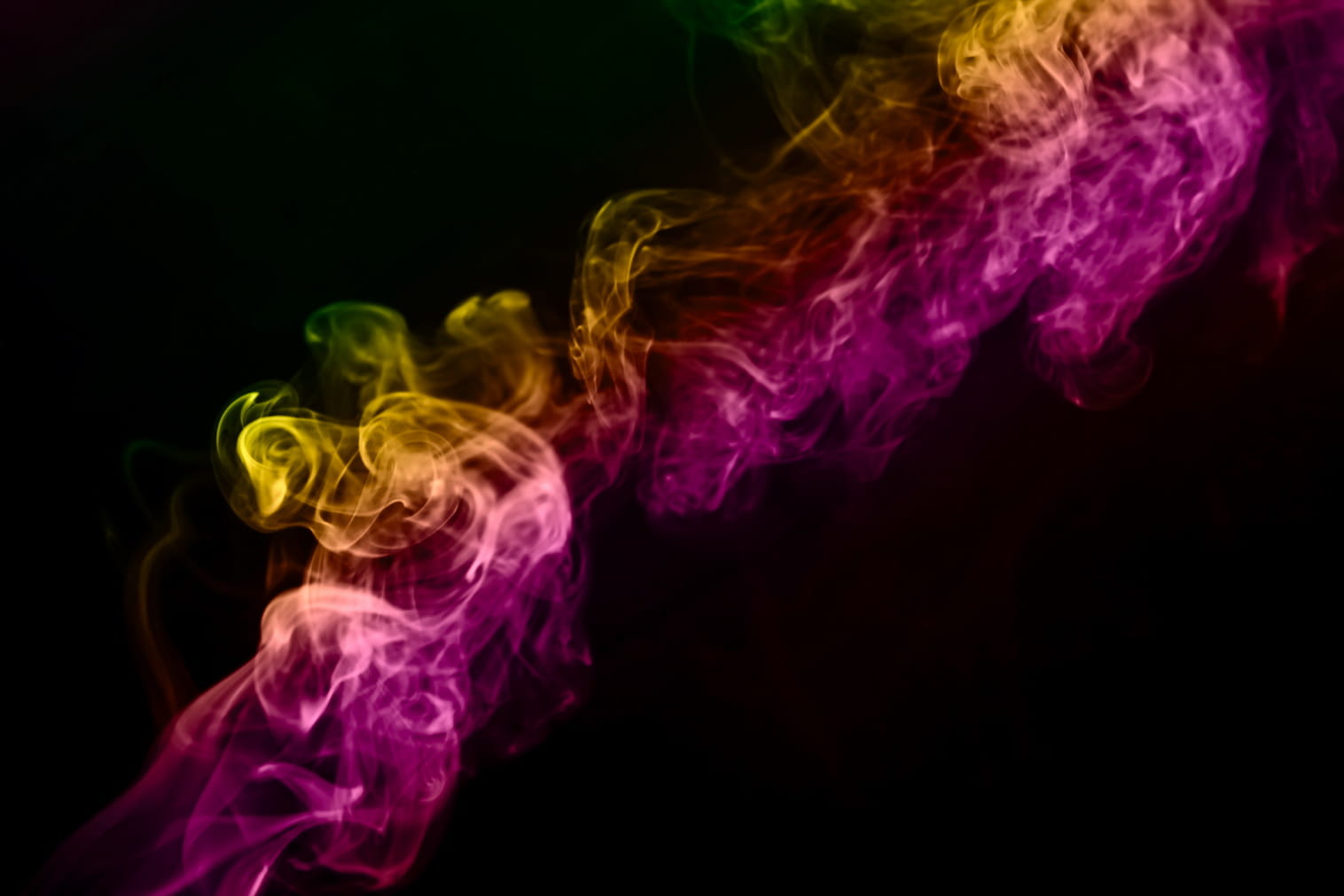 close-up, twirl, creativity, vibrant color, aromatherapy, motion, meditative, no people, abstract, rainbow, variation, backdrop, wave, magic, smell, black background, HD Wallpaper
