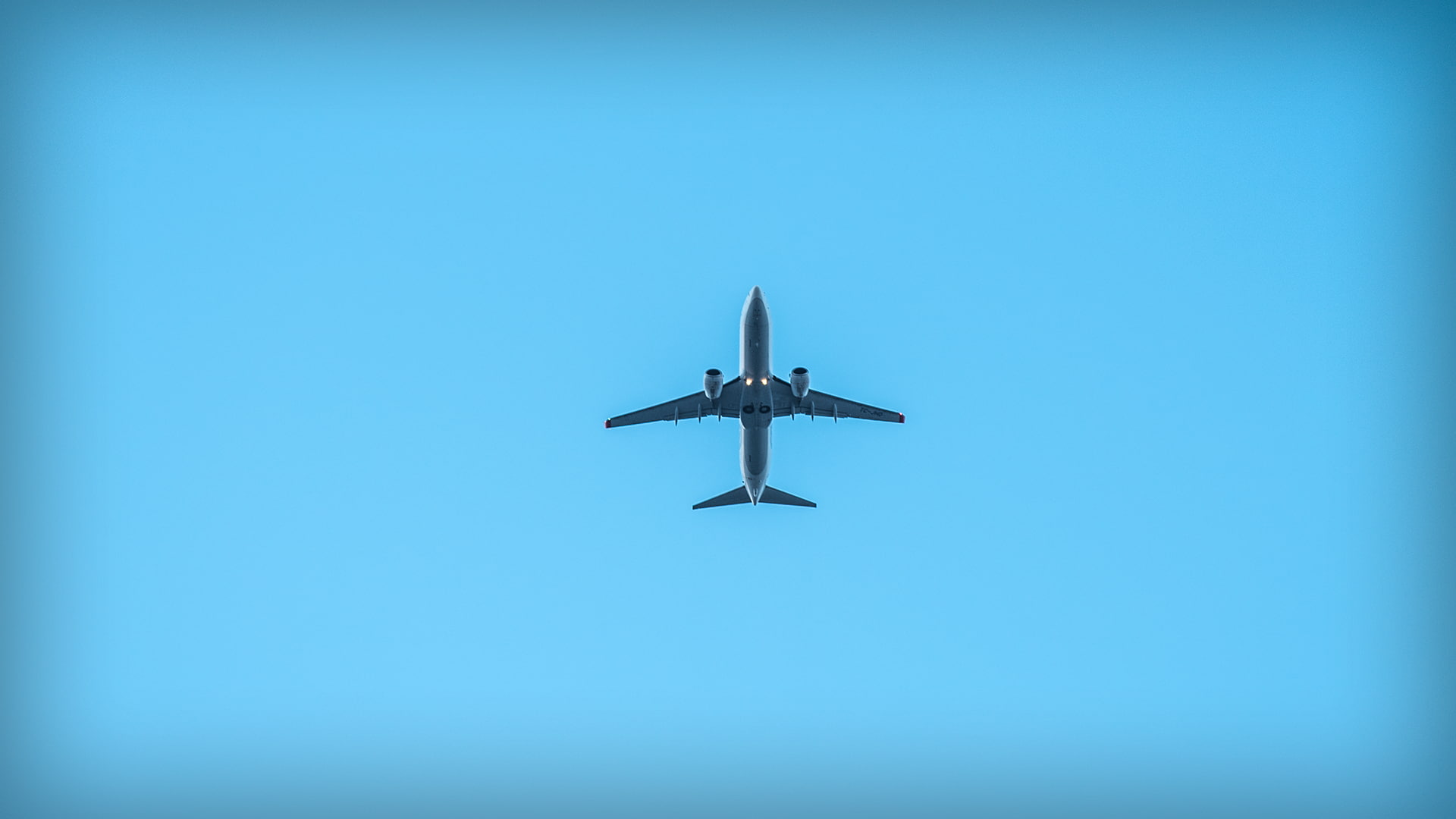 planes, minimalism, sky, 1080P, cyan, blue, airplane, aircraft, Tourism, HD Wallpaper