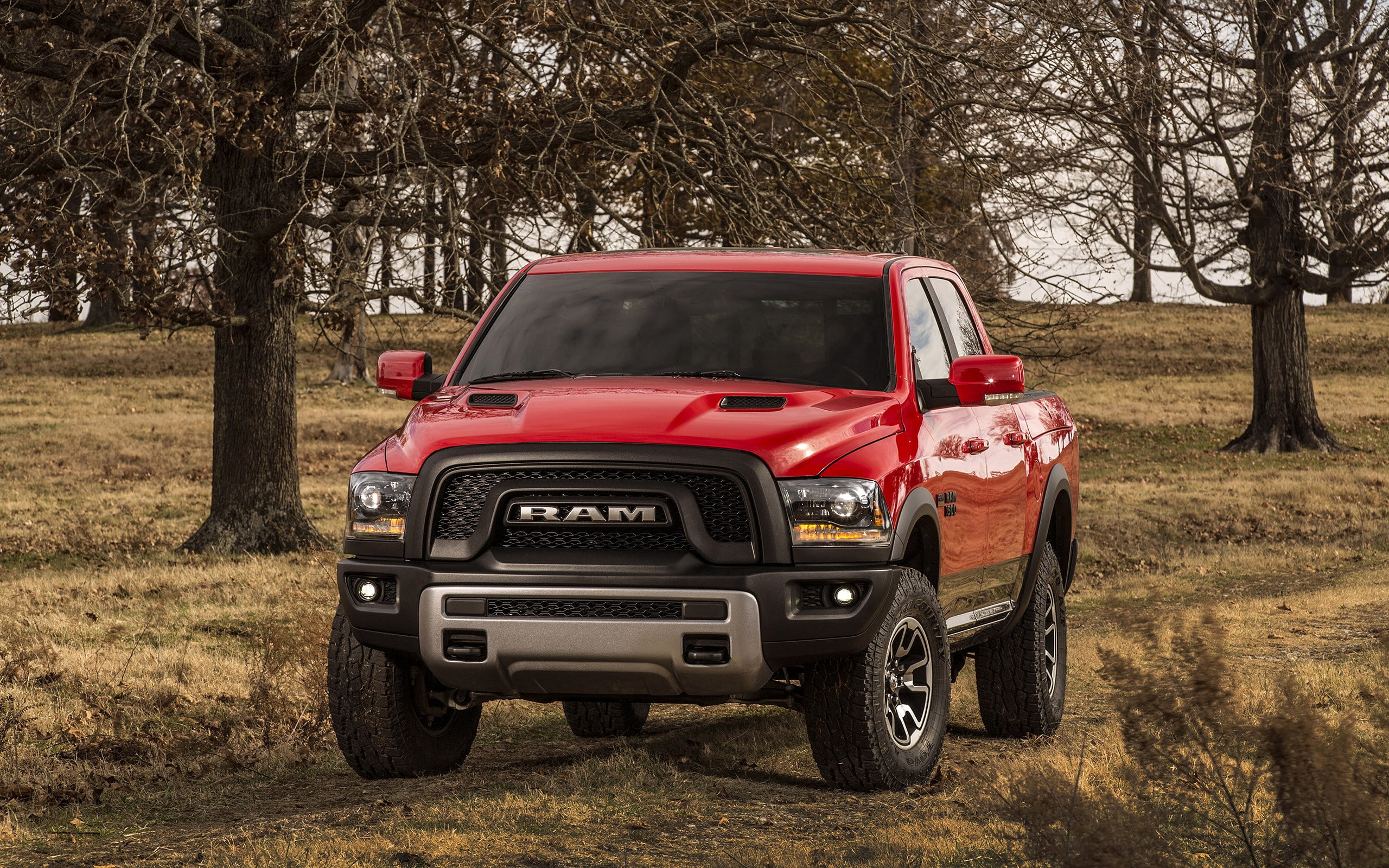 Dodge RAM, 4x4, 2K, pickup trucks, forest, car, dirt road, HD Wallpaper