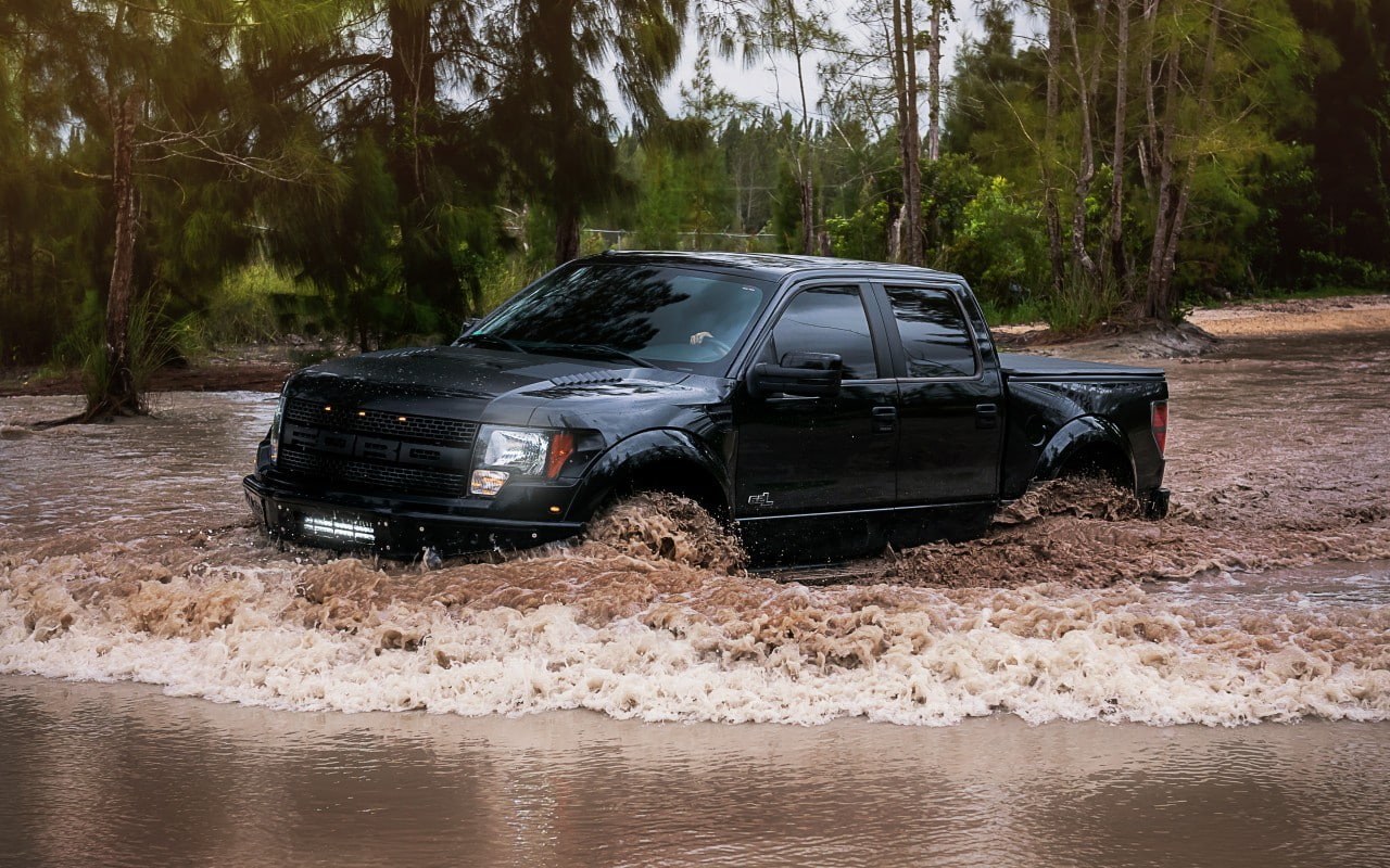720P, cars, water, truck, hd, raptor, ford, road, off, HD Wallpaper