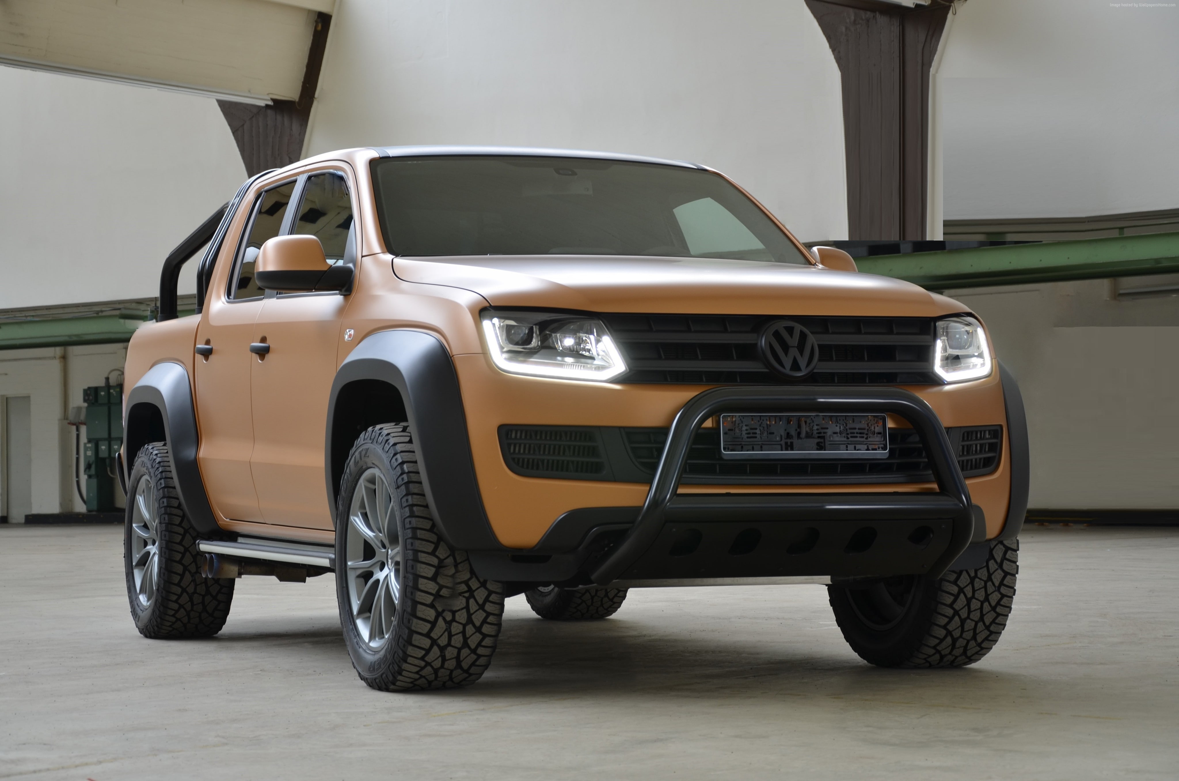pickup, Jeneva Auto Show 2016, 4K, MTM Volkswagen Amarok V8 Passion " Desert", HD Wallpaper