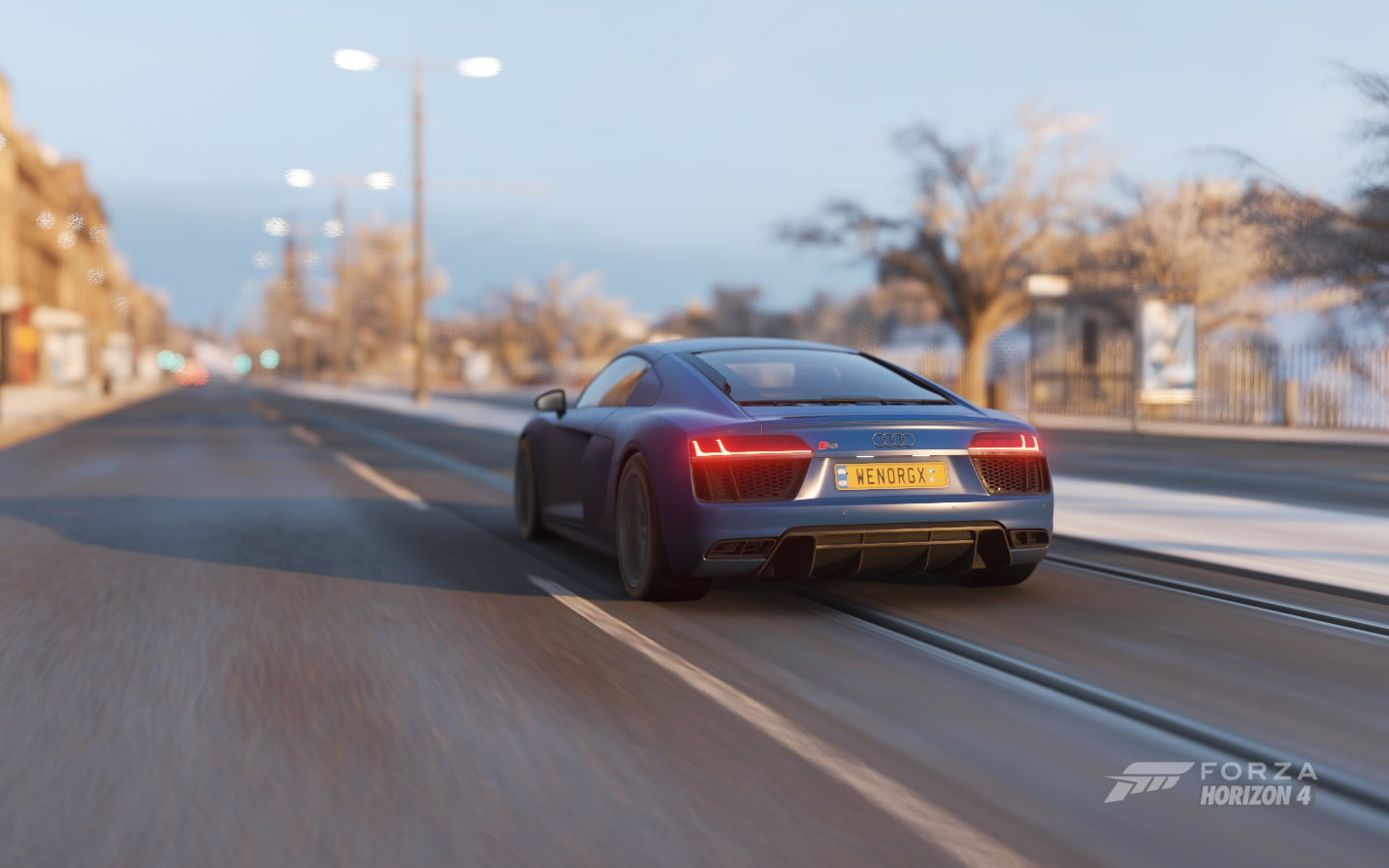 games art, Forza Horizon, Audi Prologue, winter, Audi R8 V10 Plus, Forza Horizon 4, Gamer, Forza Games, 720P, Edinburgh, car, HD Wallpaper
