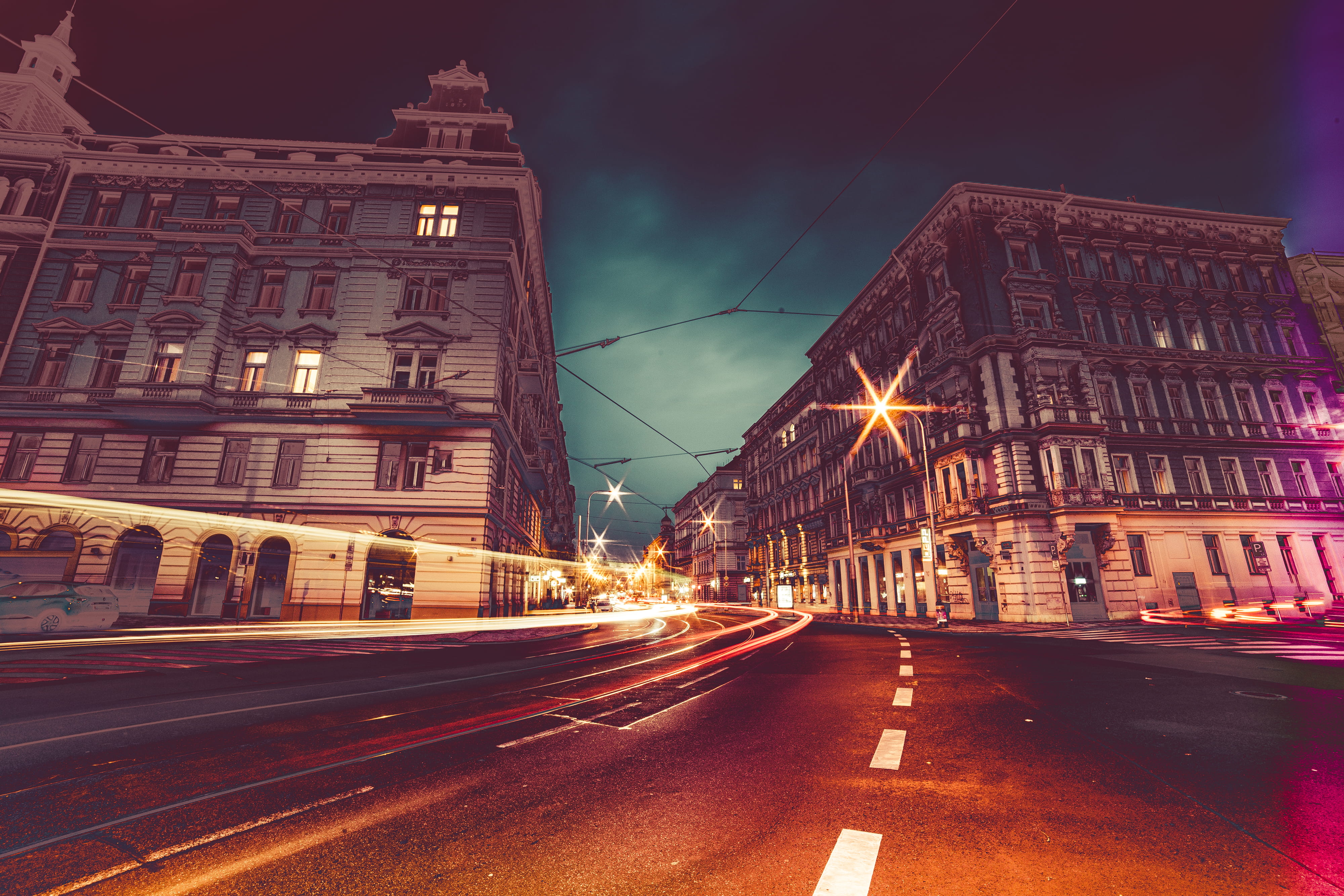 long exposure, top, lights, speed, night, 4K, built structure, crazy, transportation, city, colorful, sign, dark, edit, outdoors, architecture, direction, HD Wallpaper