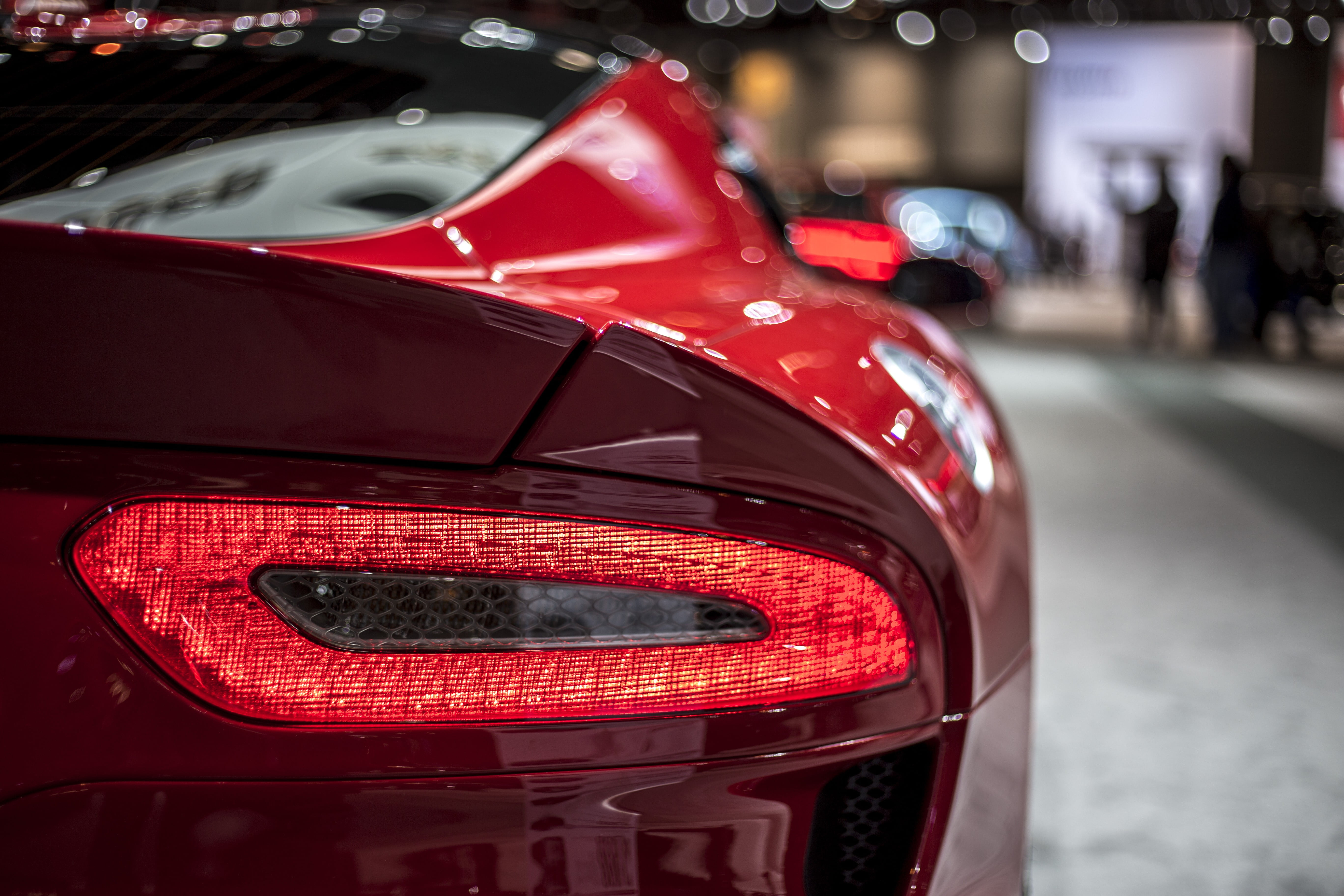 SRT Viper, motor racing track, red cars, car, tail light, motor vehicle, lighting equipment, black, focus on foreground, helmet, outdoors, road, 5K, red, HD Wallpaper