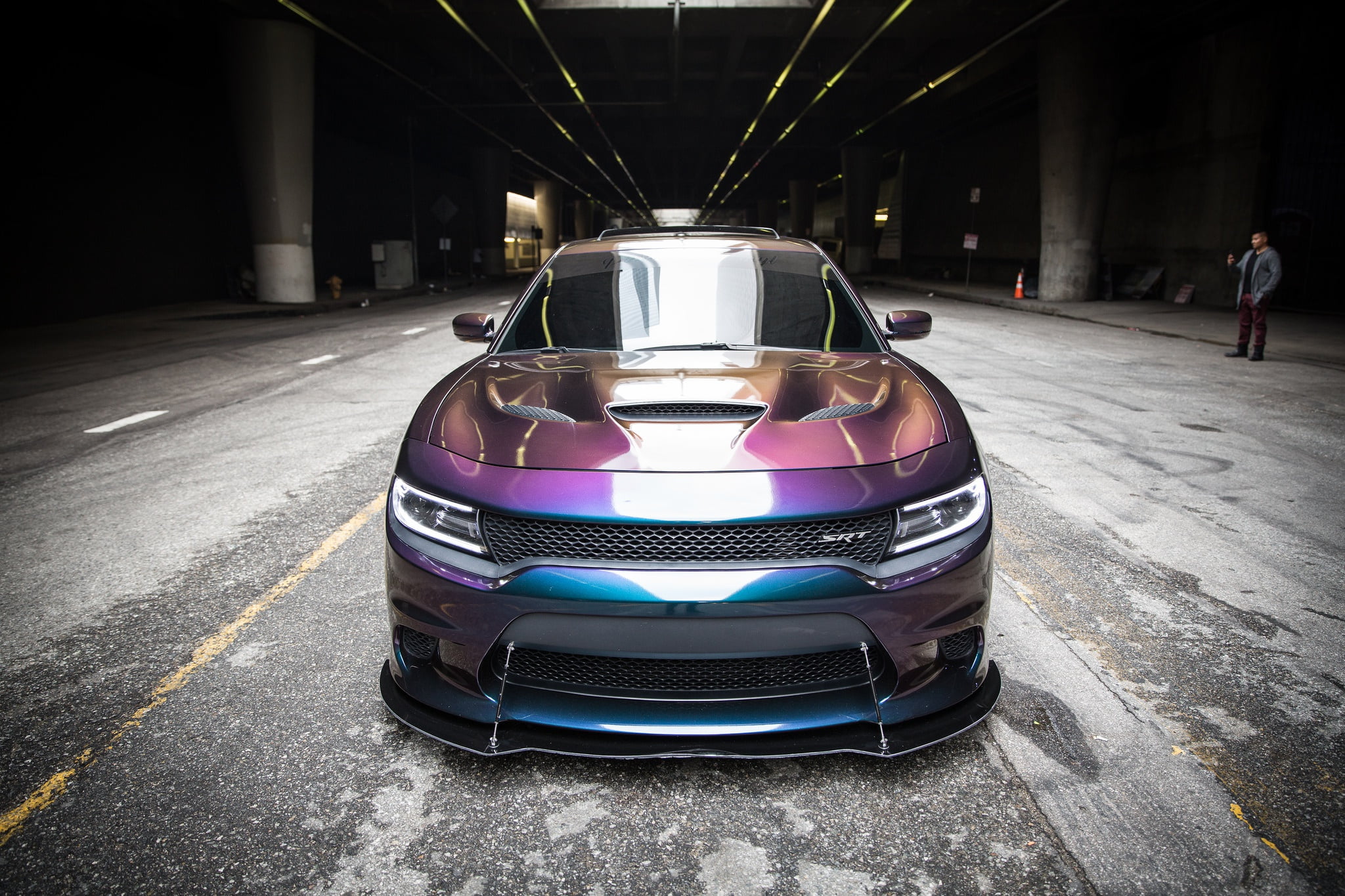 Charger, Sight, Chameleon, SRT8, Dodge, Front, 1080P, HD Wallpaper