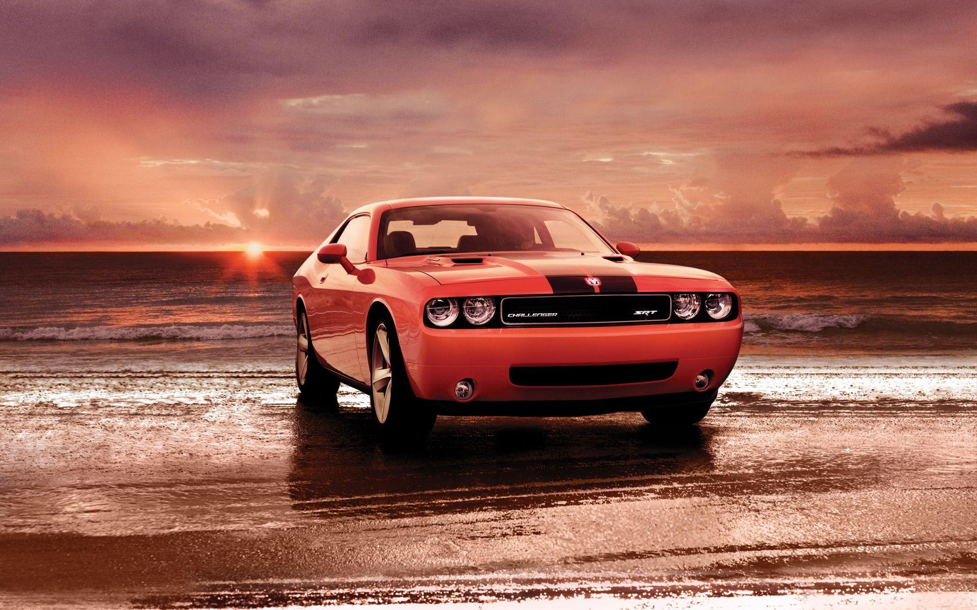coupe, challenger, dodge, srt8, 2008, red, 1080P, srt, HD Wallpaper