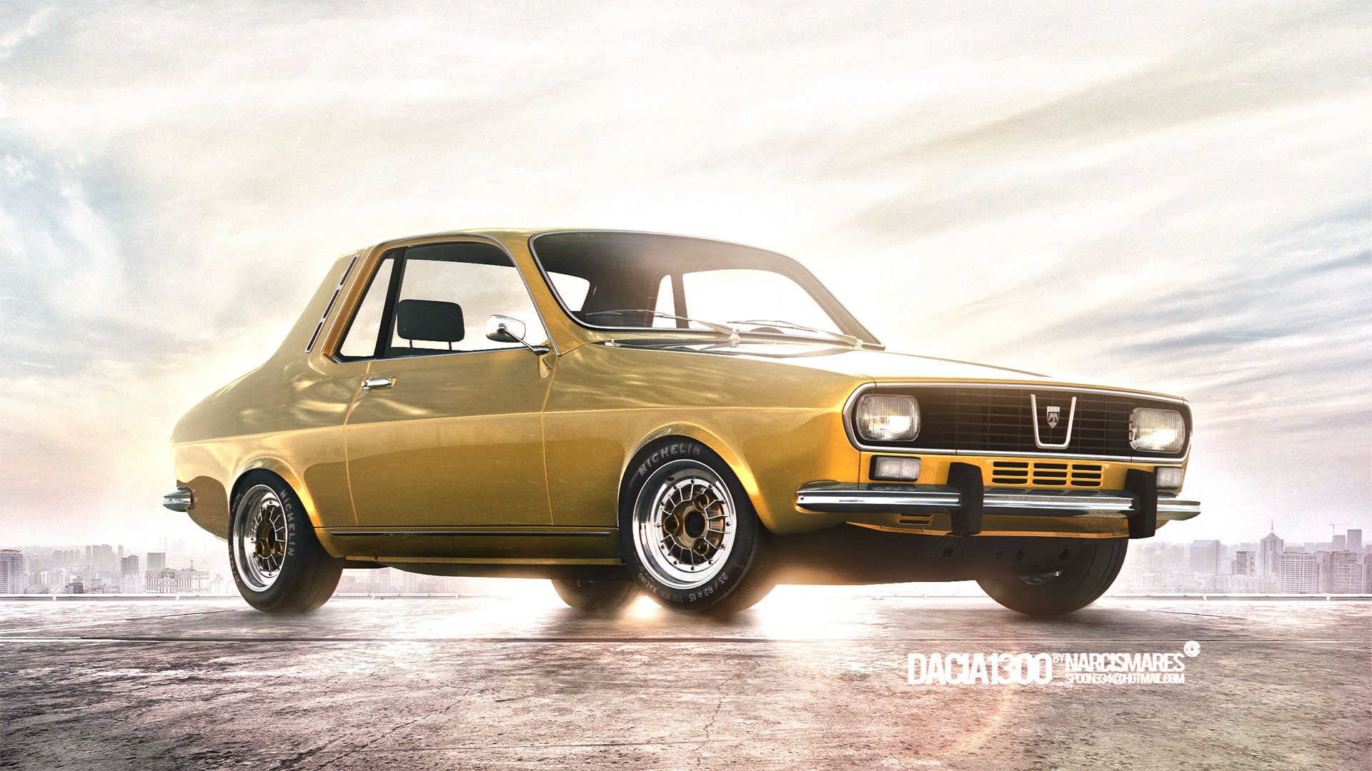 nature, motor vehicle, dorado, no people, mode of transportation, number, vintage car, day, city, 1080P, road, car, dacia, clasico, vintage, nostalgia, HD Wallpaper