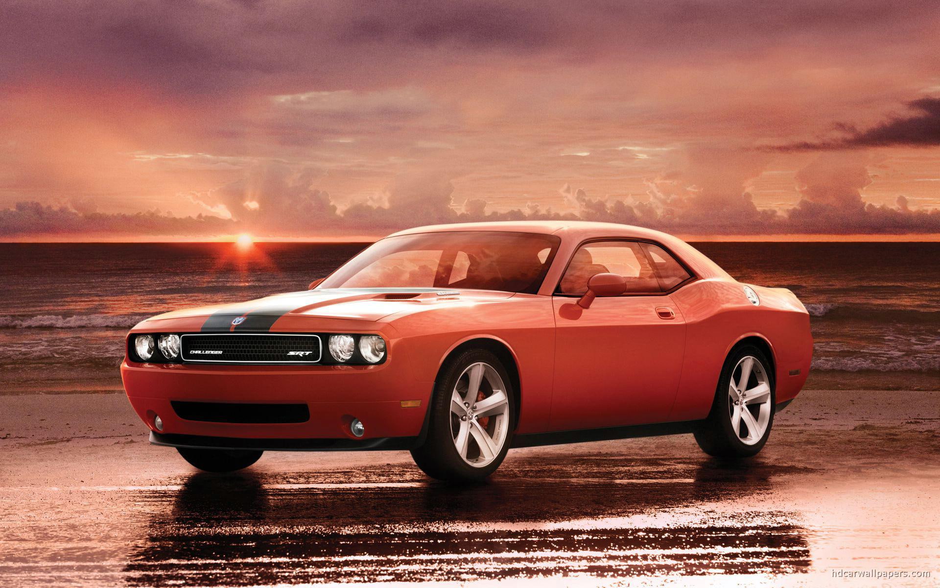 dodge, srt, srt8, 1080P, challenger, red, coupe, 2008, sports, cars, HD Wallpaper