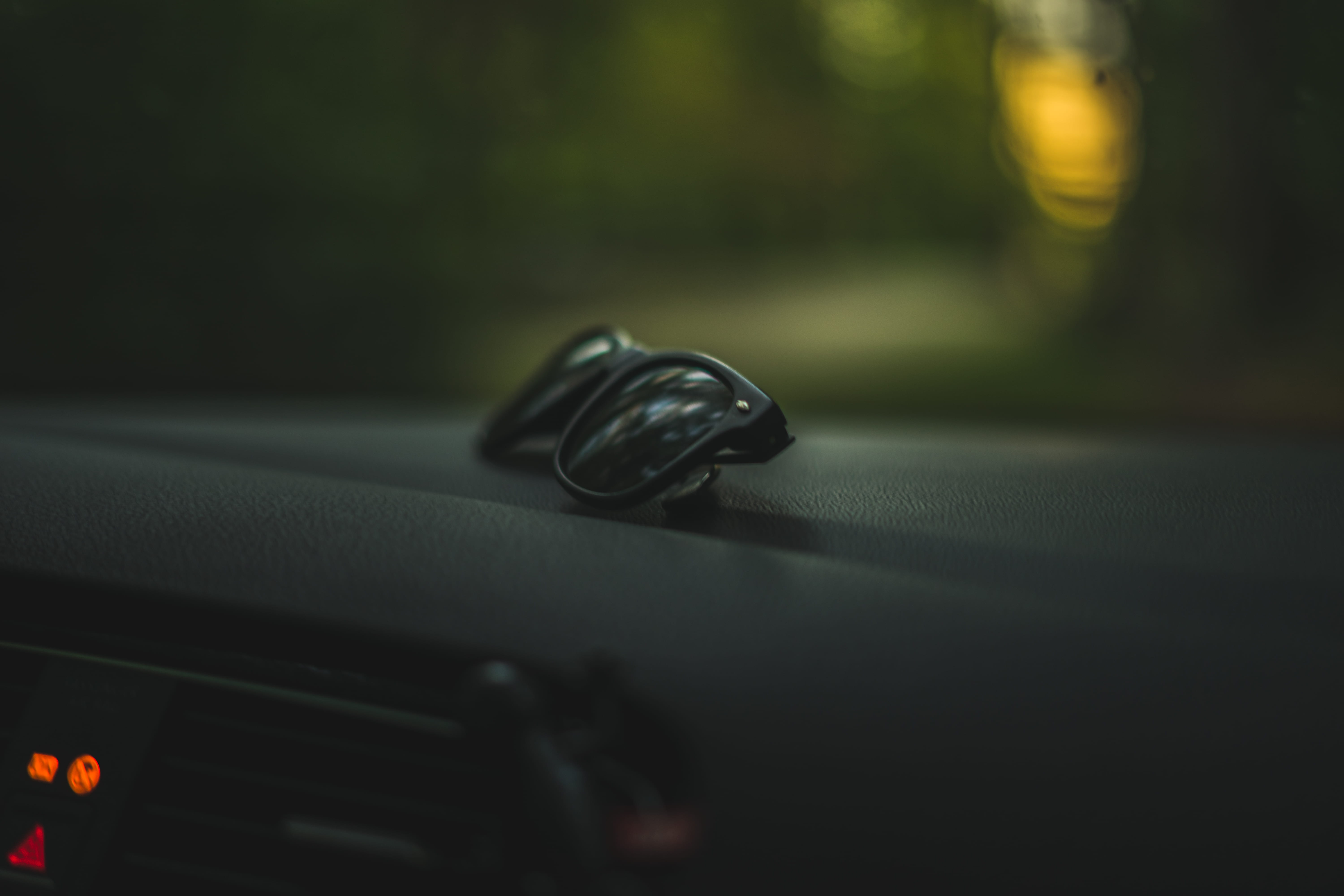 forest, lights, light, car interior, transportation, black color, control panel, close-up, day, motor vehicle, vehicle interior, black, sunglass, controls, HD Wallpaper