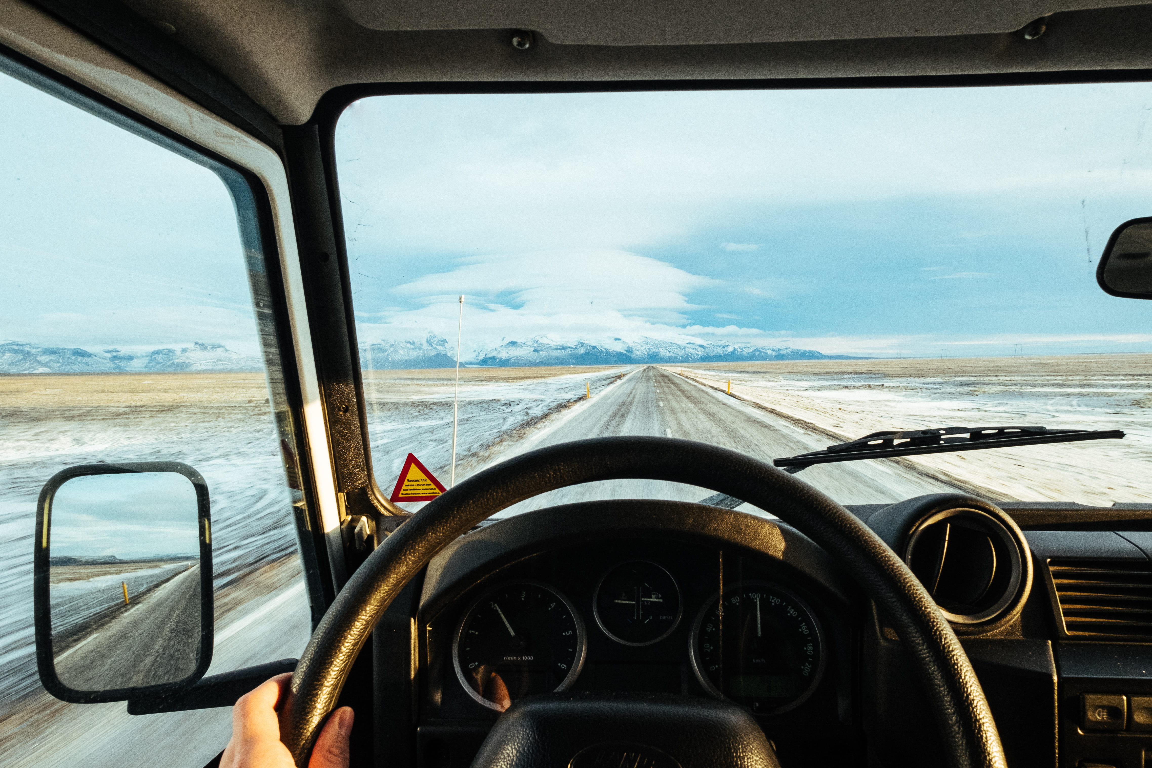 vehicle interior, driving, transportation, cloud - sky, mode of transportation, travel, vehicle, daytime, control panel, land vehicle, cockpit, car, water, HD Wallpaper
