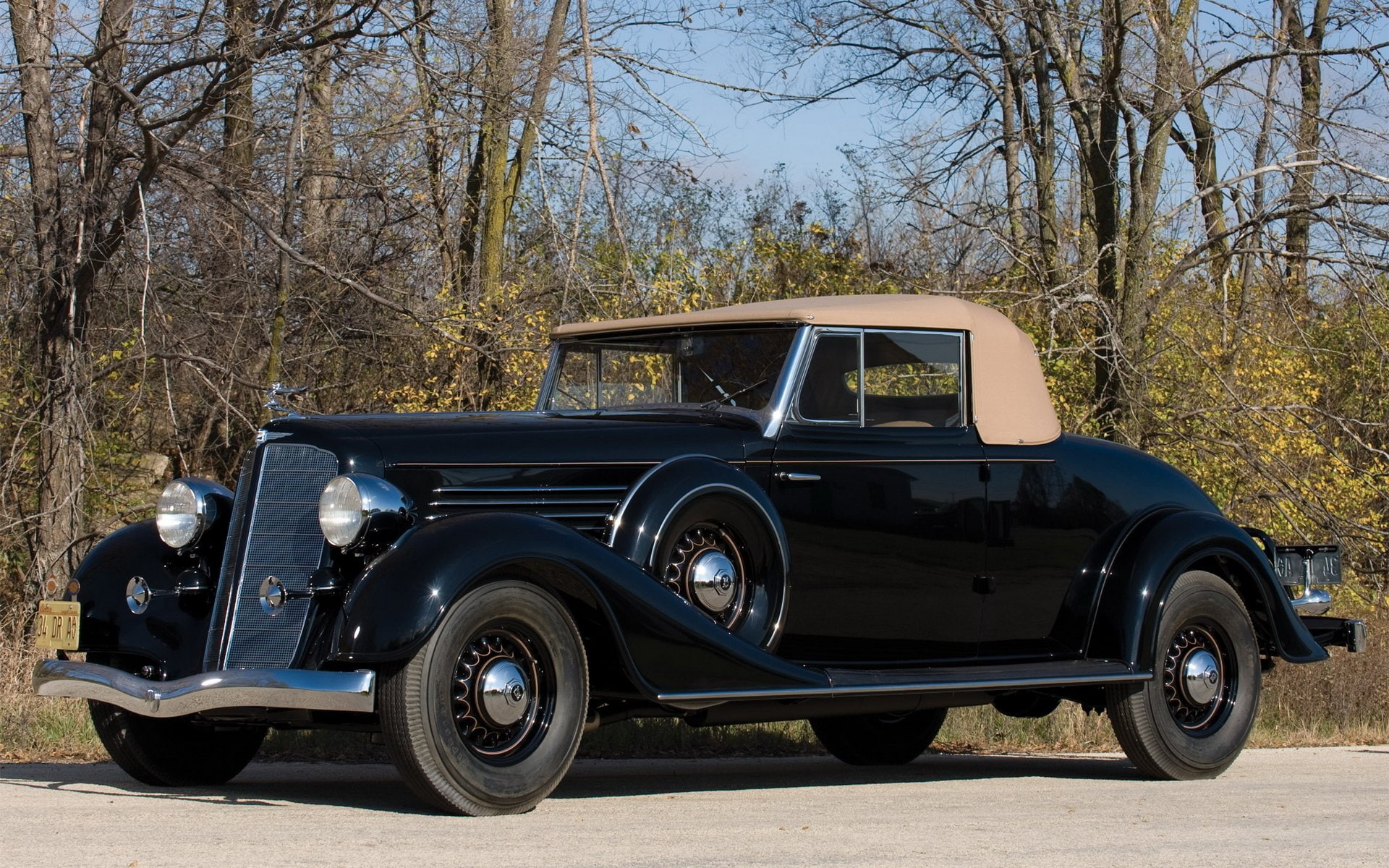 coche, americano, negro, clasico, 1080P, HD Wallpaper