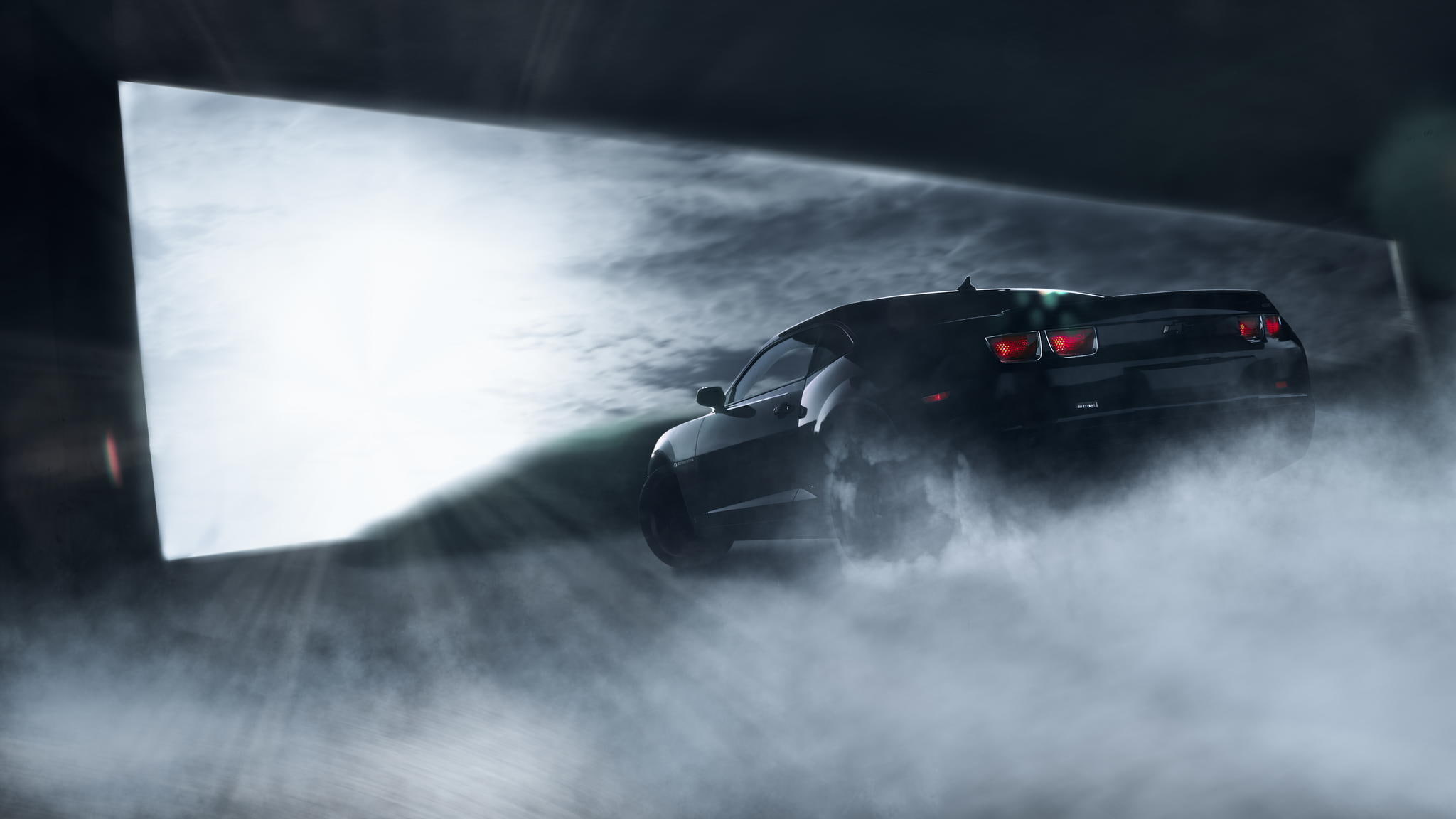 Smoke, Kar, Car, 1080P, Muscle, Sun, The sun, Oil, Camaro, Chevrolet, HD Wallpaper