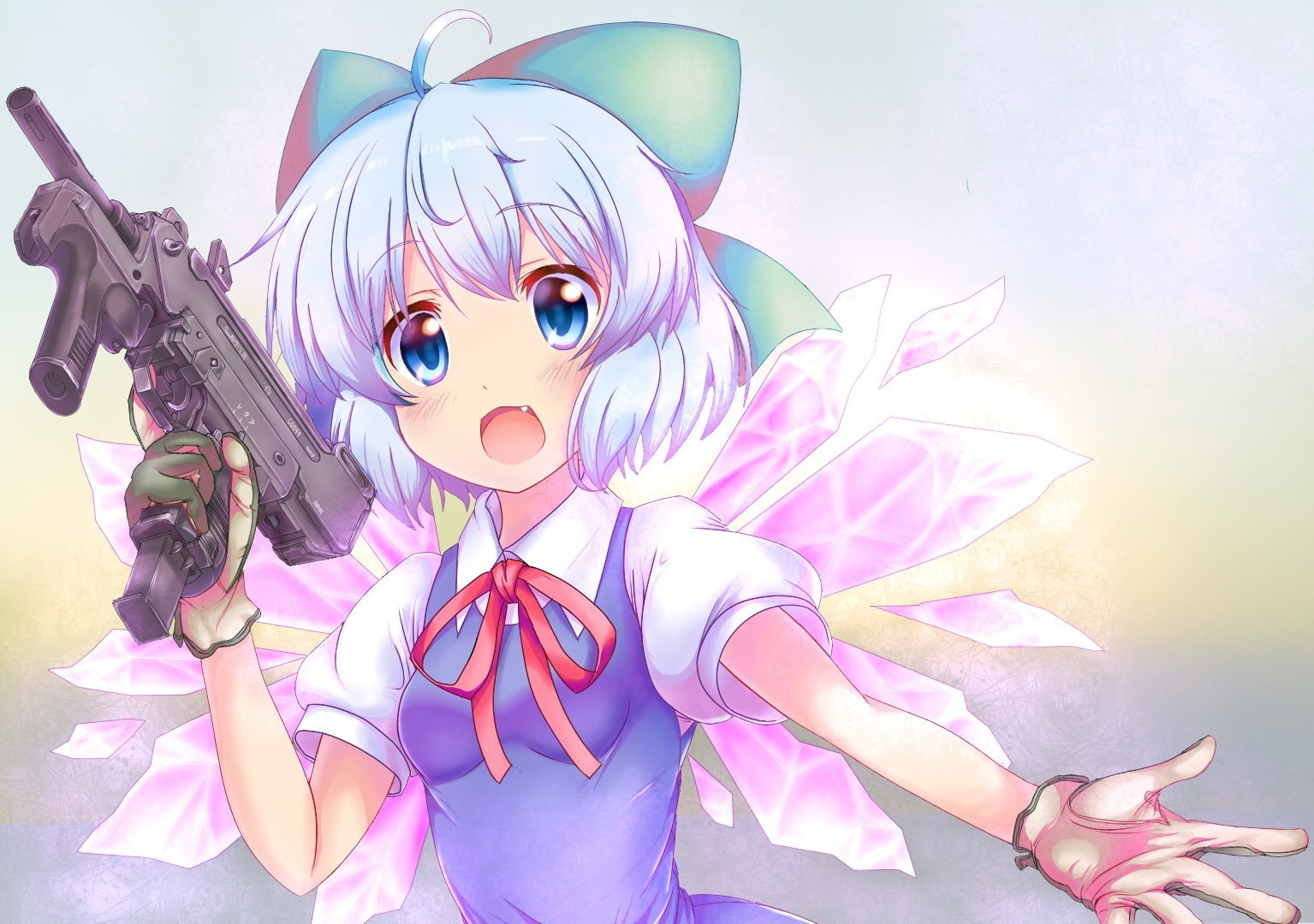 females, indoors, pink color, toy, portrait, Cirno, creativity, costume, anime, celebration, one person, anime girls, multi colored, purple, women, studio shot, HD Wallpaper