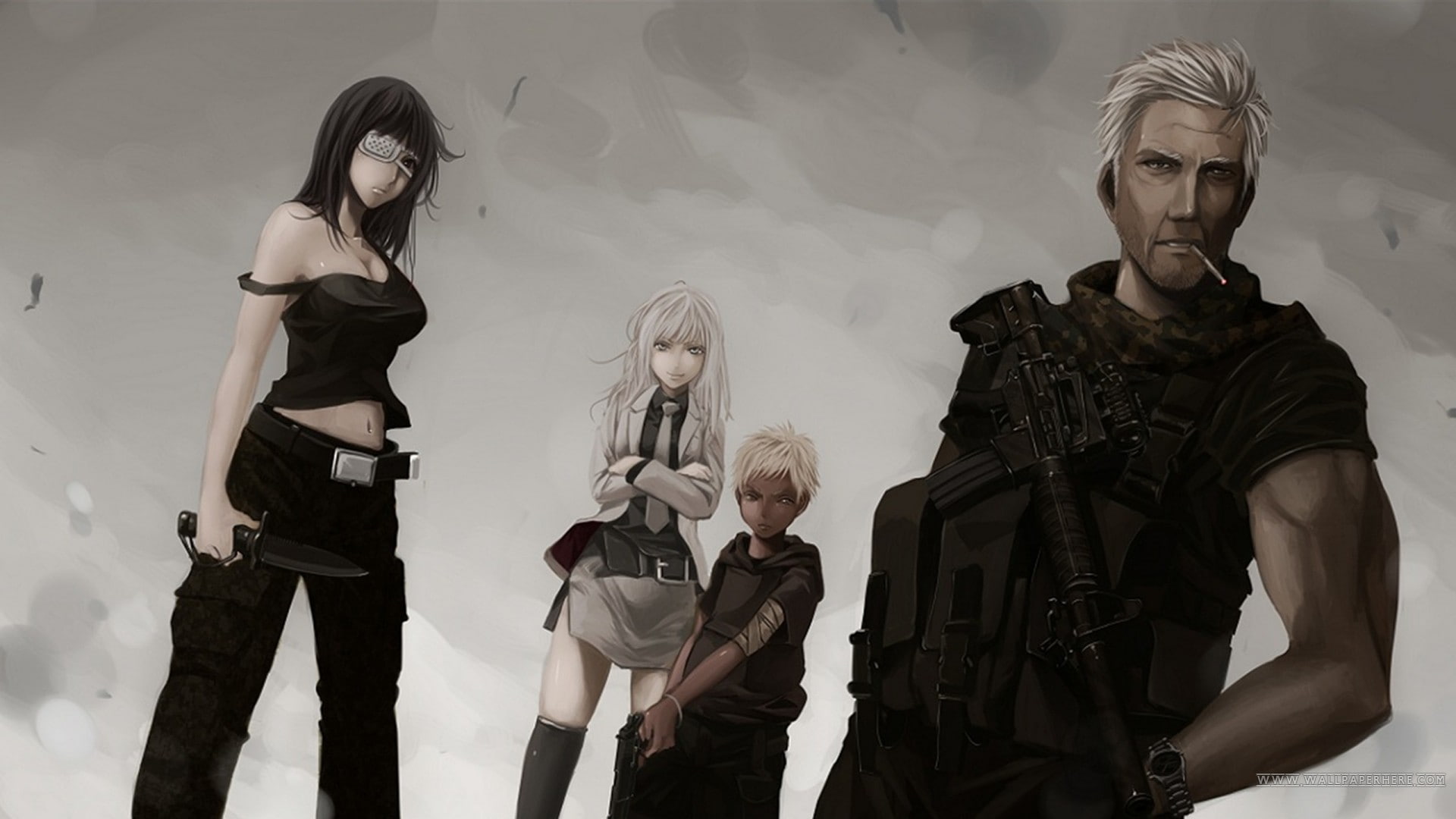 Lehm Brick, Sofia Valmer, Jonathan Mar, anime girls, Jormungand, 1080P, anime, anime boys, Koko Hekmatyar, HD Wallpaper