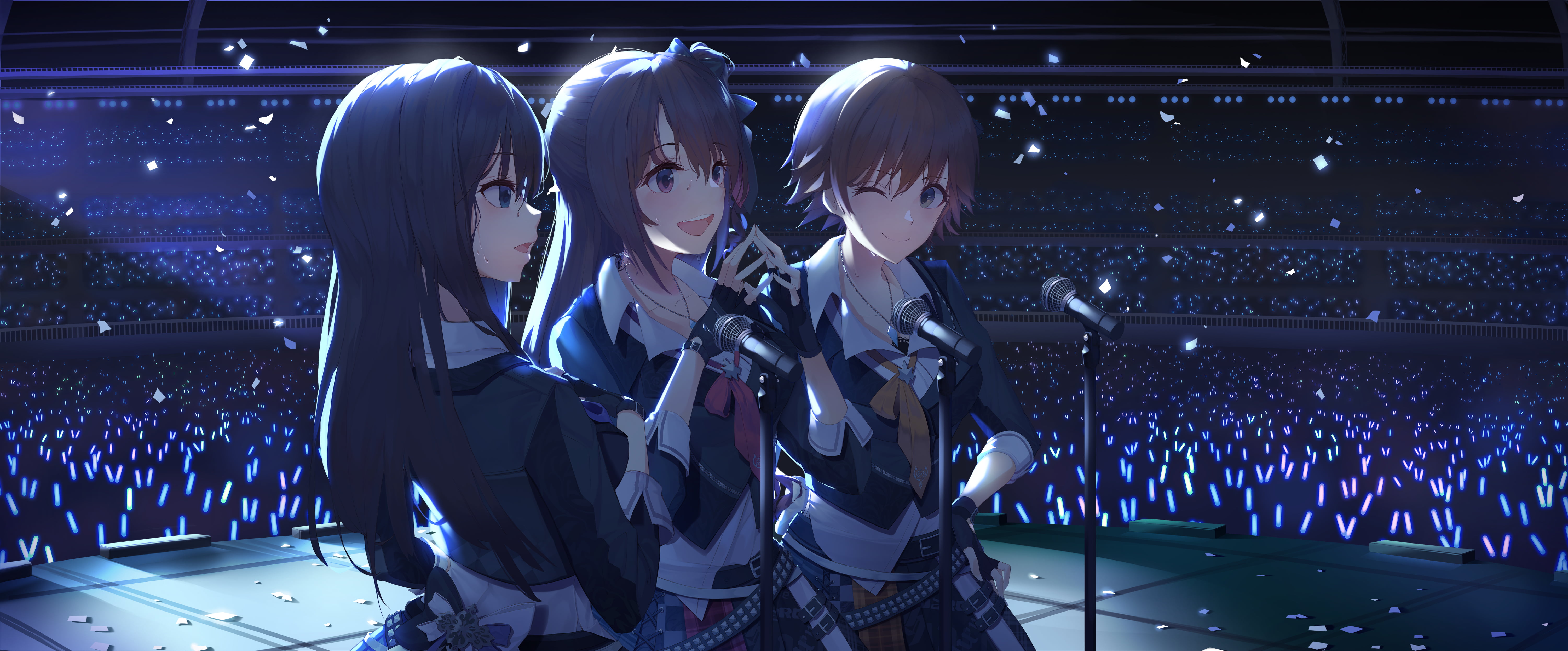 Uzuki Shimamura, Mio Honda, Rin Shibuya, Girl, Idolm@ster Xenoglossia, 5K, Anime, HD Wallpaper