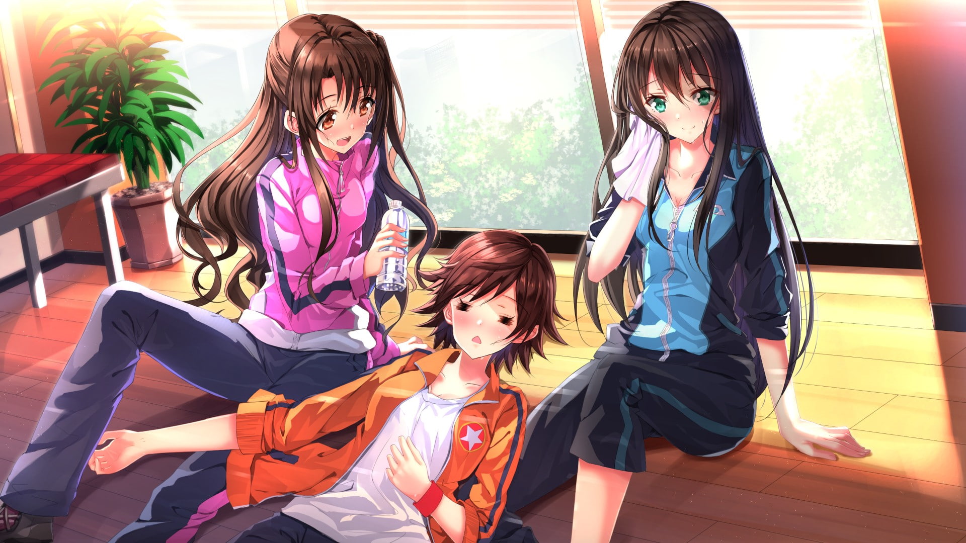 anime, THE iDOLM@STER: Cinderella Girls, 1080P, anime girls, Shimamura Uzuki, Honda Mio, Shibuya Rin, Swordsouls, HD Wallpaper
