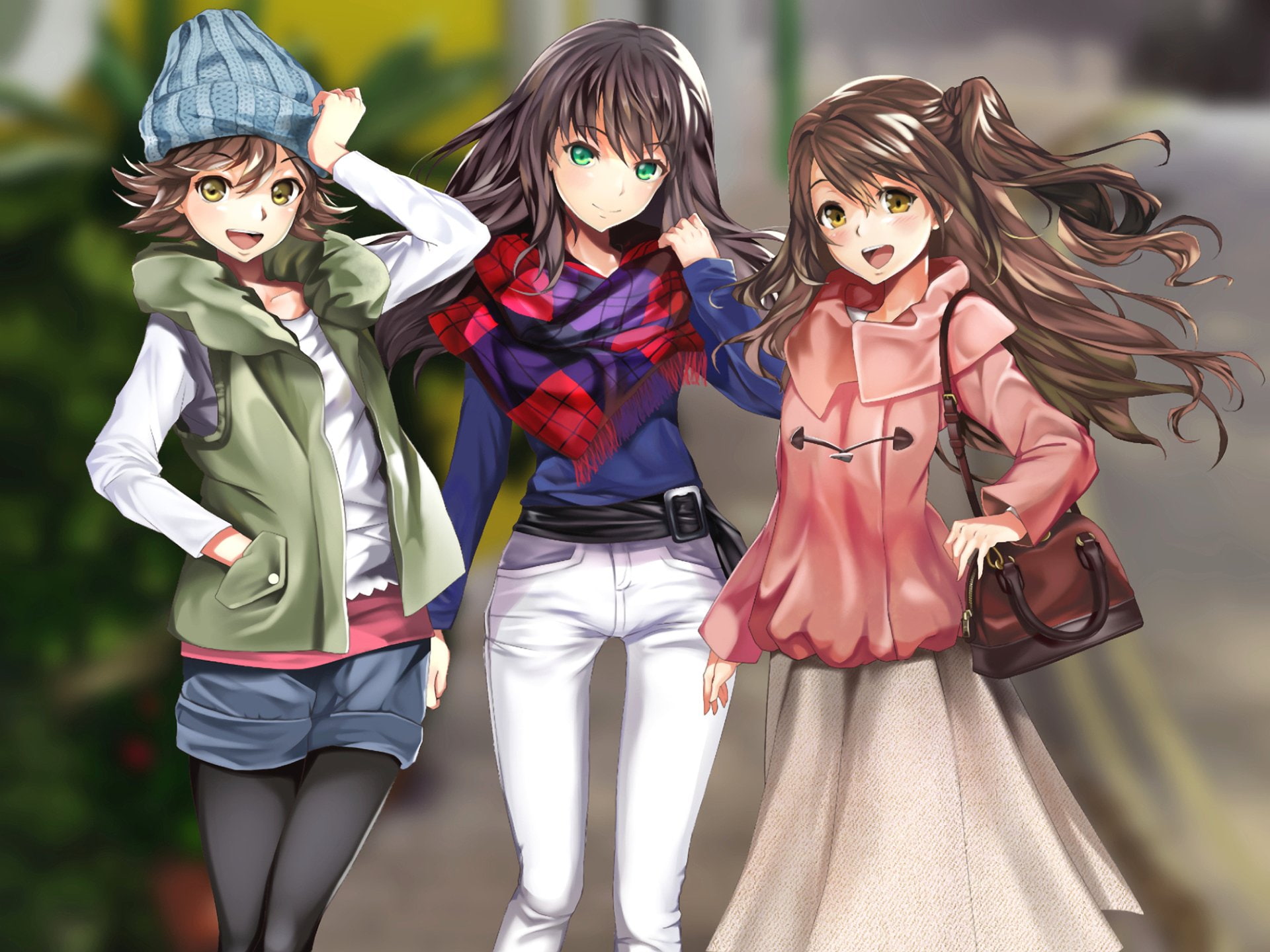 The iDOLM@STER Cinderella Girls, 1080P, Rin Shibuya, Anime, Uzuki Shimamura, Mio Honda, HD Wallpaper