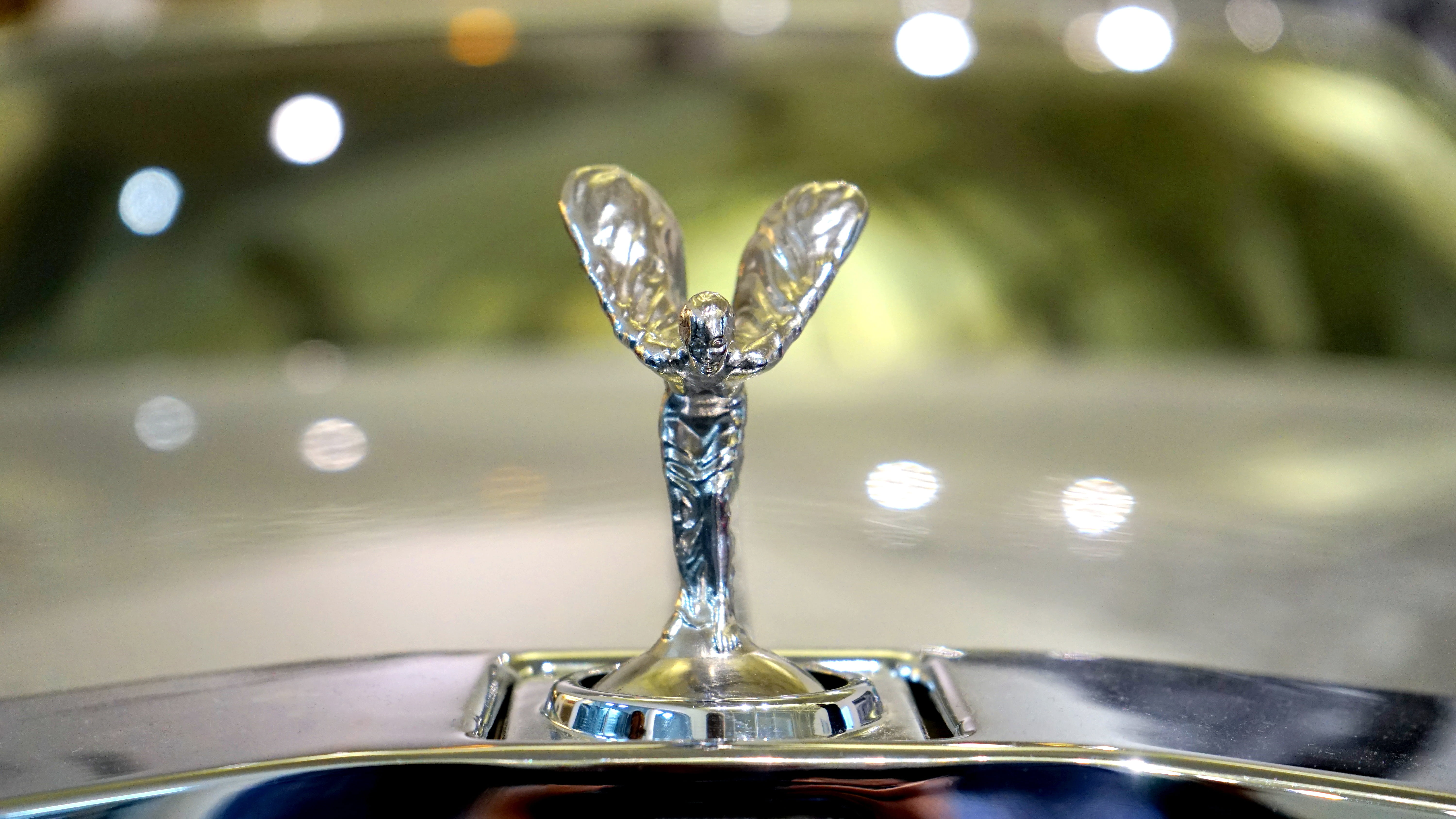 transport, artwork, water, emblem, royce, splashing, focus on foreground, silver lady, elegant, transportation, badge, selective focus, wealth, chrome, HD Wallpaper