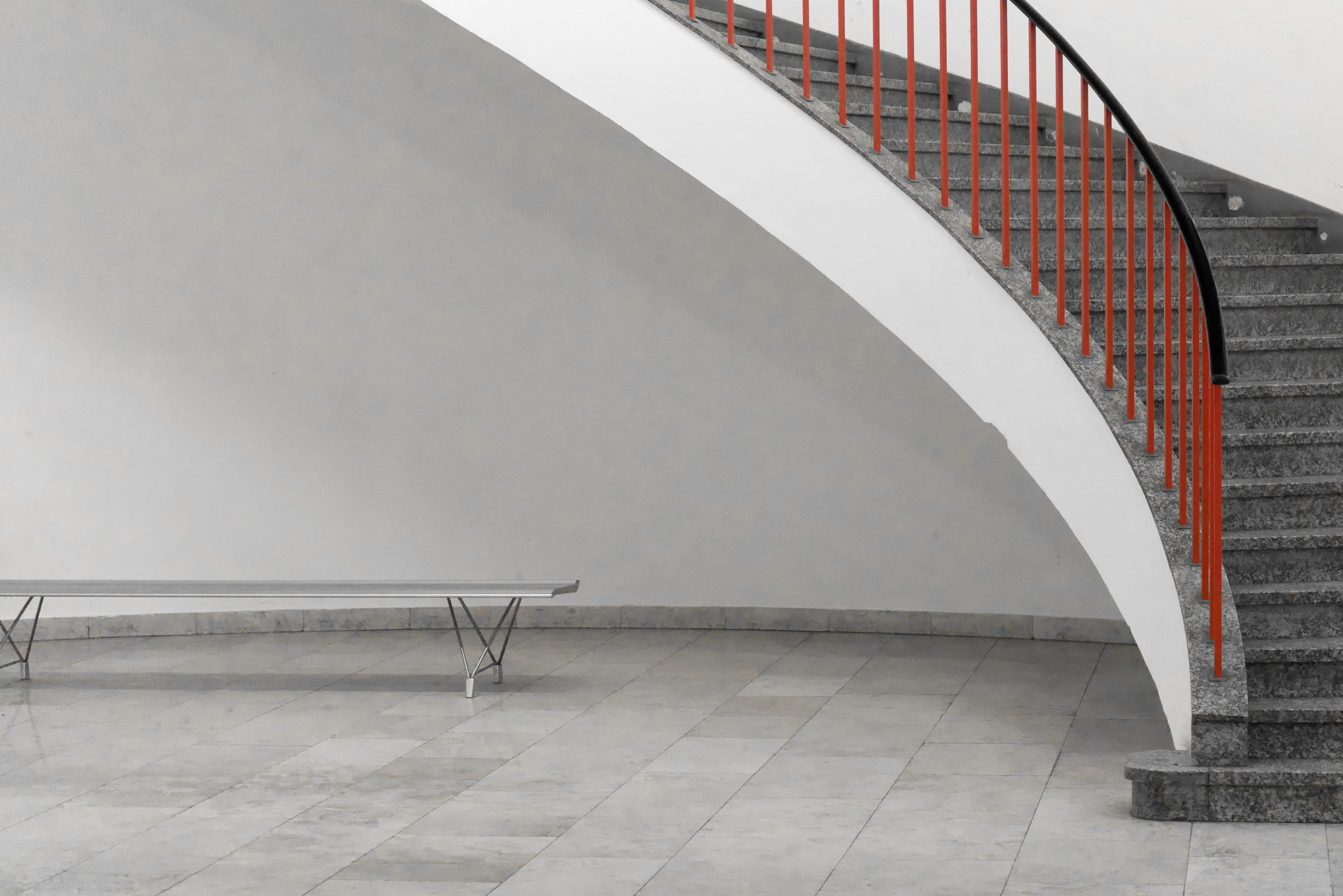 staircase, footpath, steel, metal, architecture, bridge, railing, absence, building exterior, black, empty, flooring, bridge - man made structure, modern, HD Wallpaper