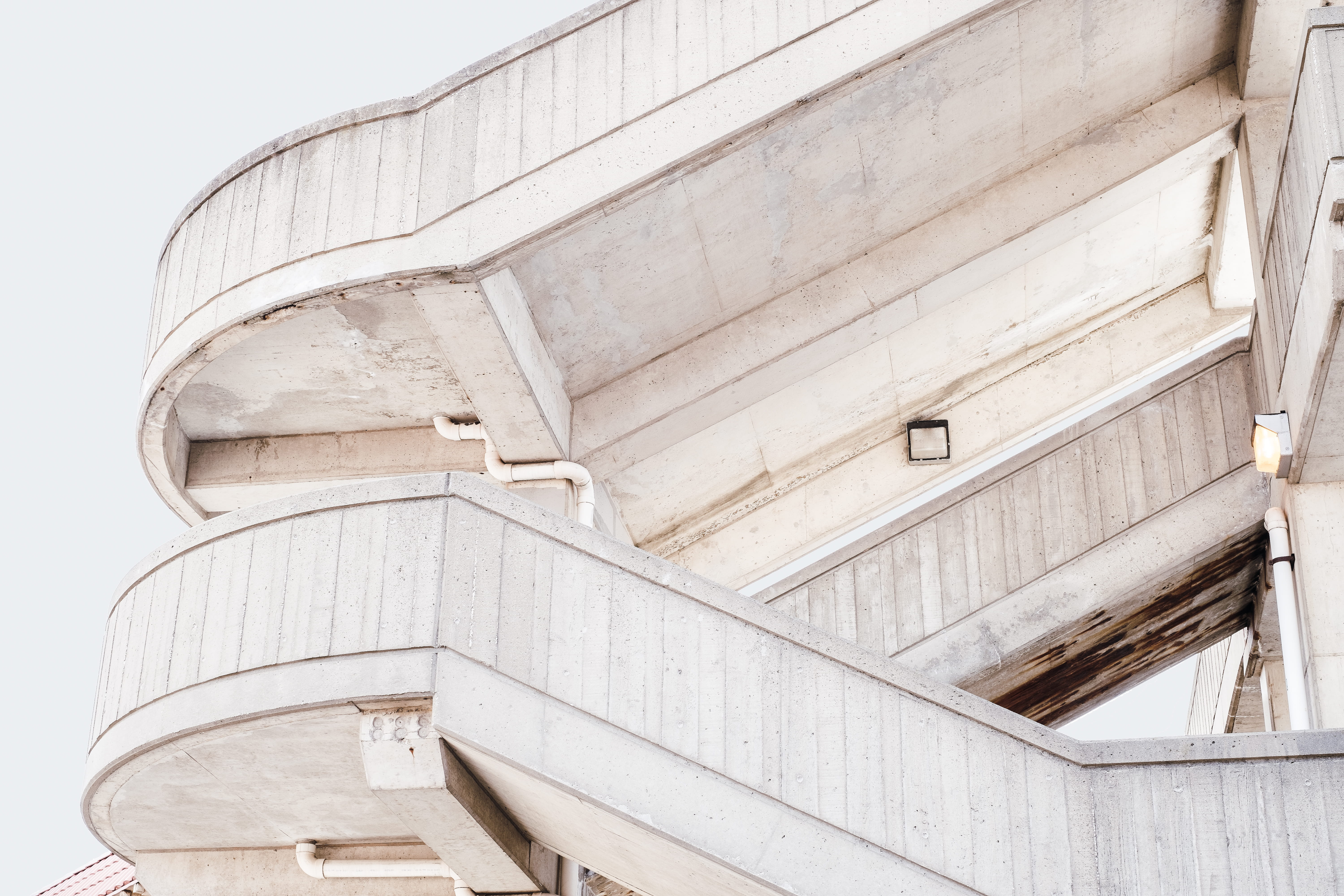 photography, history, no People, beige, day, craft, building, creativity, stairwell, architectural, outdoors, 5K, low angle view, stairs, concrete, built Structure, HD Wallpaper