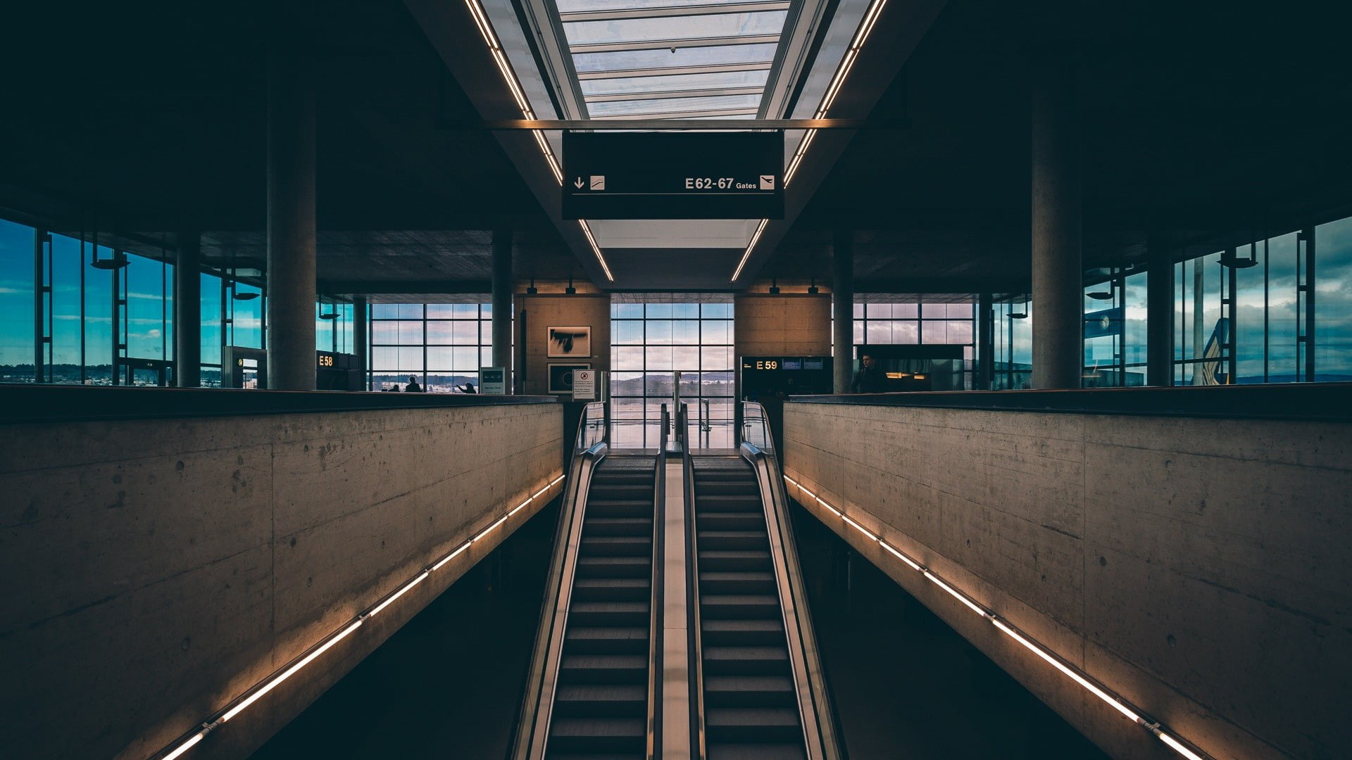 transportation, indoors, direction, built structure, no people, day, rail transportation, track, mode of transportation, public transportation, railing, HD Wallpaper