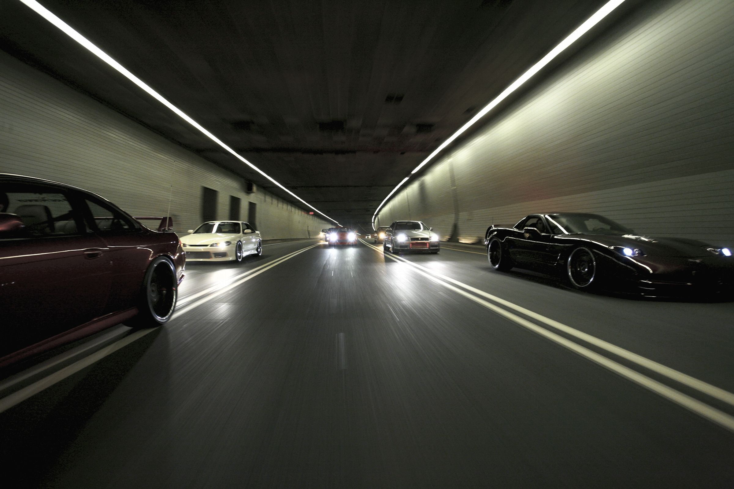 silvia, skyline, 1080P, nissan, tunnel, gtr, cars, corvette, x, japanese, art, r, chevrolet, hd, s, HD Wallpaper