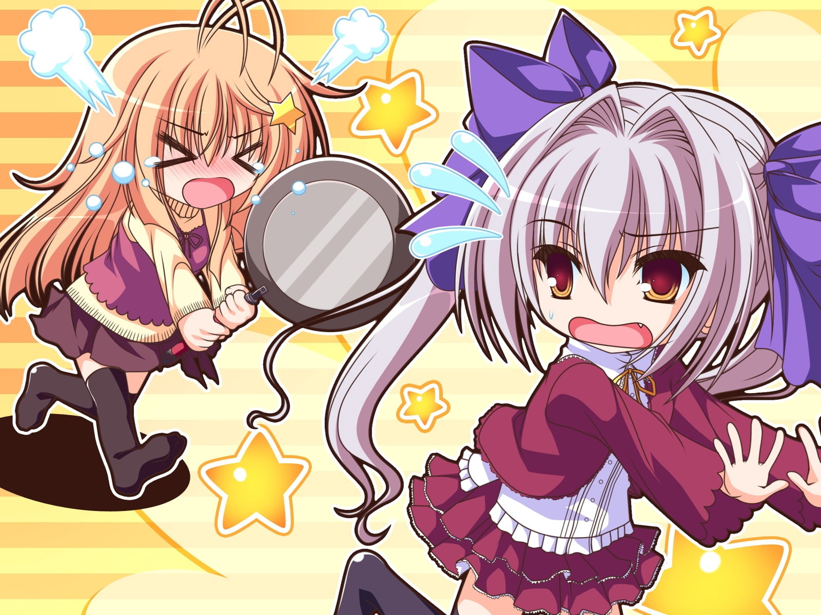 variation, itsuki kirara, character, people, seiya mashiro, mikagami mamizu, two, jogging, lifestyles, food, household equipment, indoors, holding,, HD Wallpaper