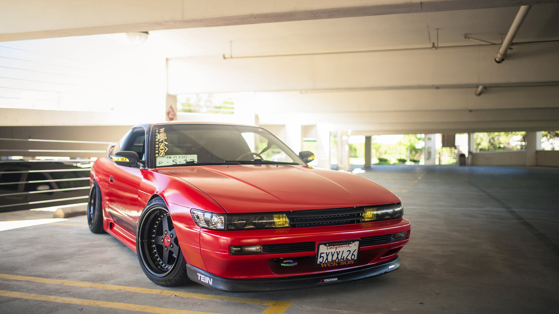 taxi, architecture, mode of transportation, coupe, city, car, parking garage, motion, retro styled, day, nature, s13, motor vehicle, indoors, built structure, HD Wallpaper