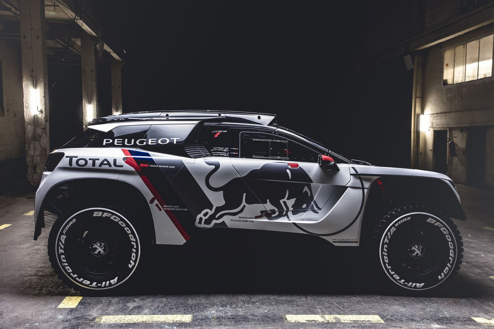 red, 3008, rally, racecars, cars, peugeot, 720P, dkr, 2017, HD Wallpaper