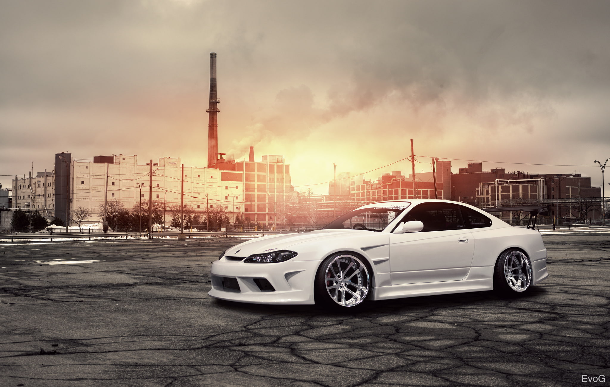 plant, Nissan, Sylvia, Silvia, 1080P, Blik, white, the sun, front, kit, S15, HD Wallpaper