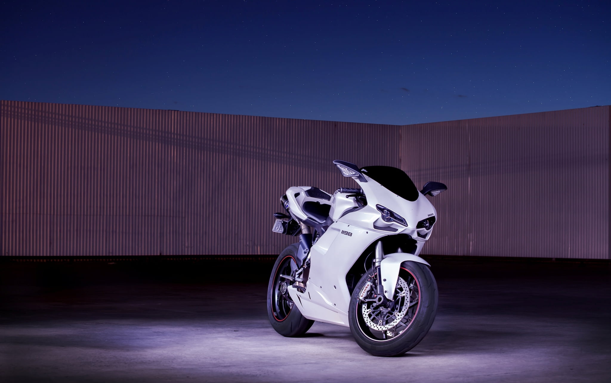 bike, motorcycle, helmet, sports, Supersport, architecture, wheel, stationary, night, motion, the sky, retro styled, 1080P, mode of transportation, land vehicle, HD Wallpaper