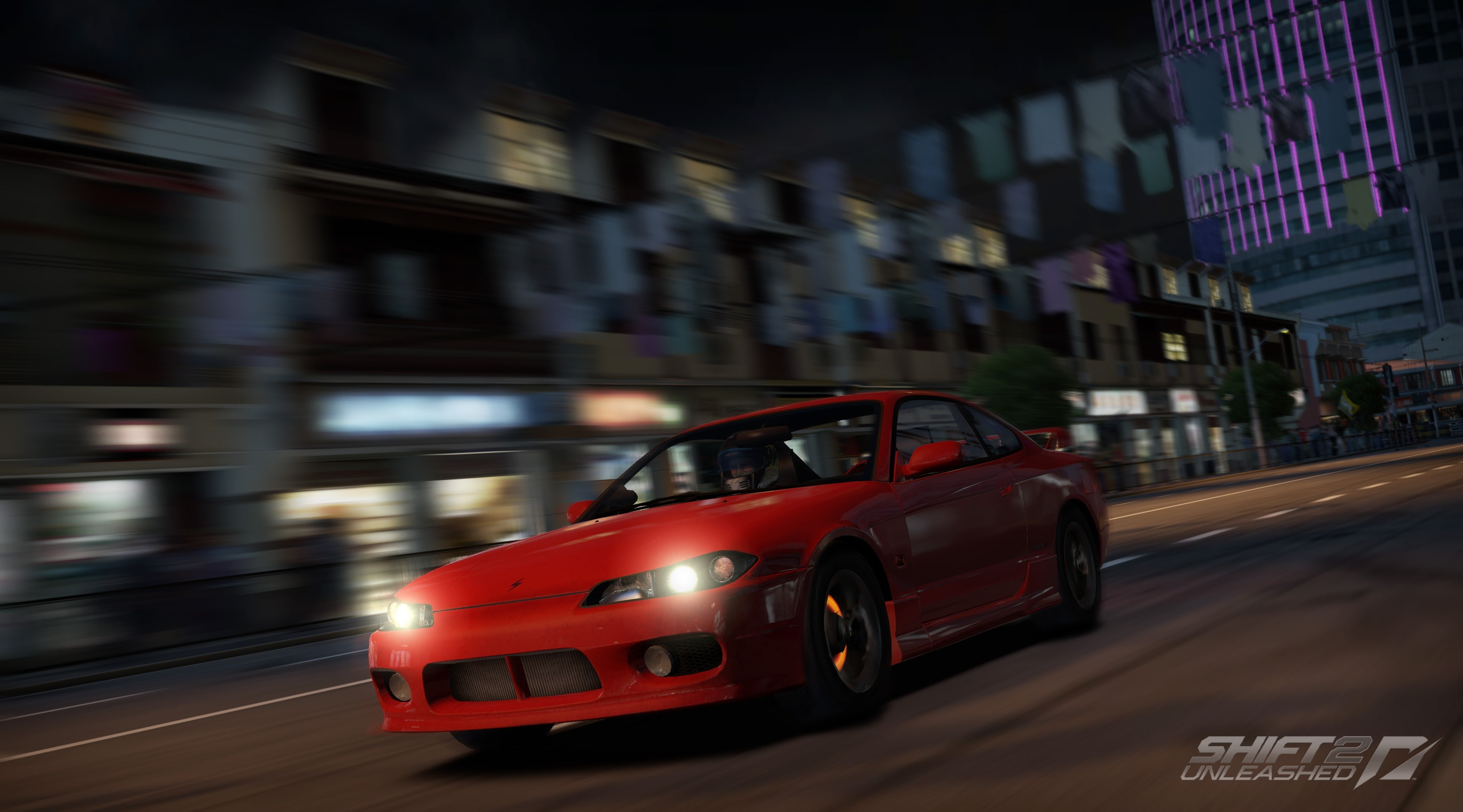shift 2 unleashed, need for speed shift 2 unleashed, on the move, Silvia, city, motion, transportation, shift, unleashed, land vehicle, building exterior, HD Wallpaper