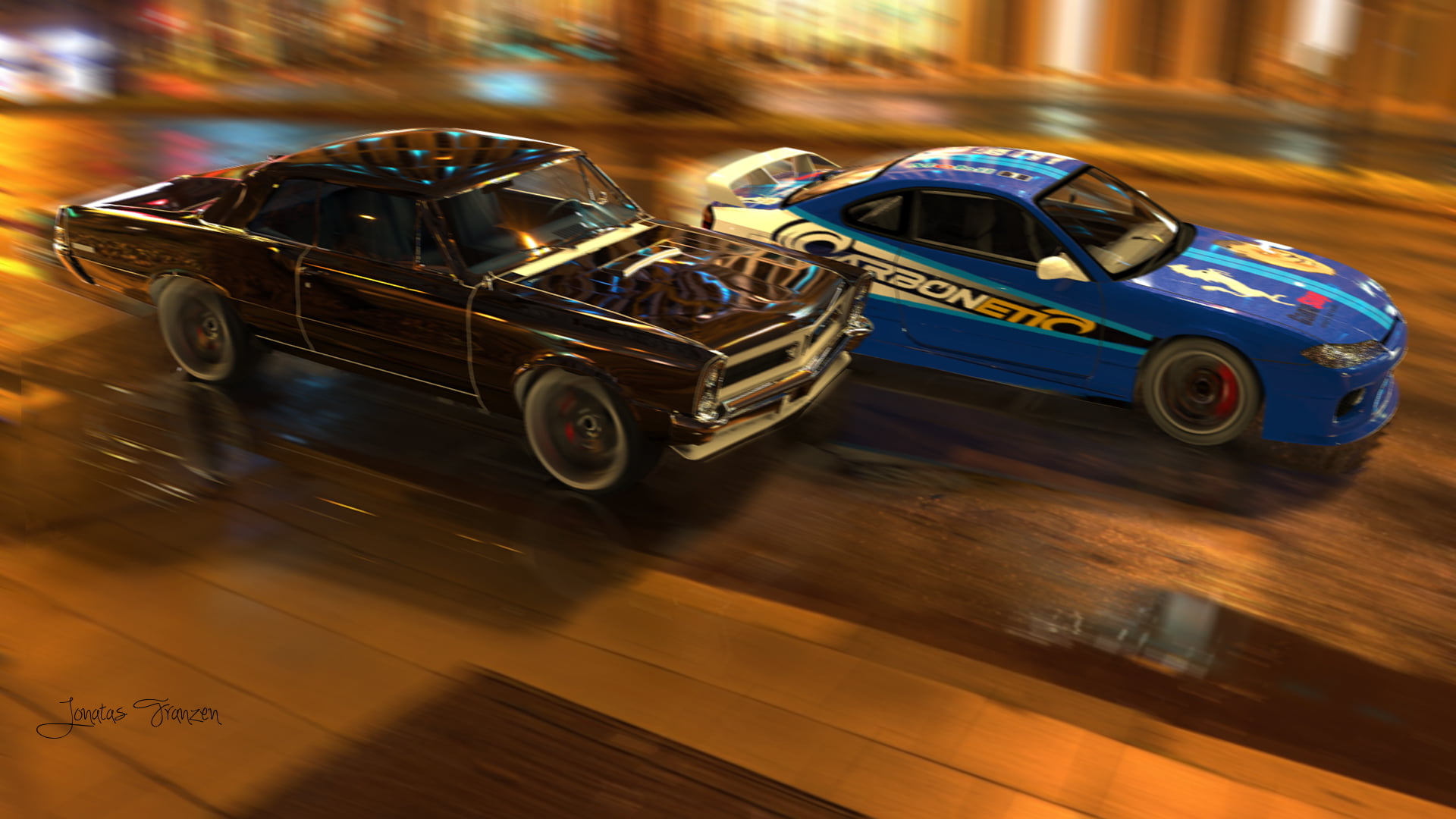 Nissan Silvia S15, Nissan Silvia Spec-R, Pontiac GTO, 1080P, Need for Speed, HD Wallpaper