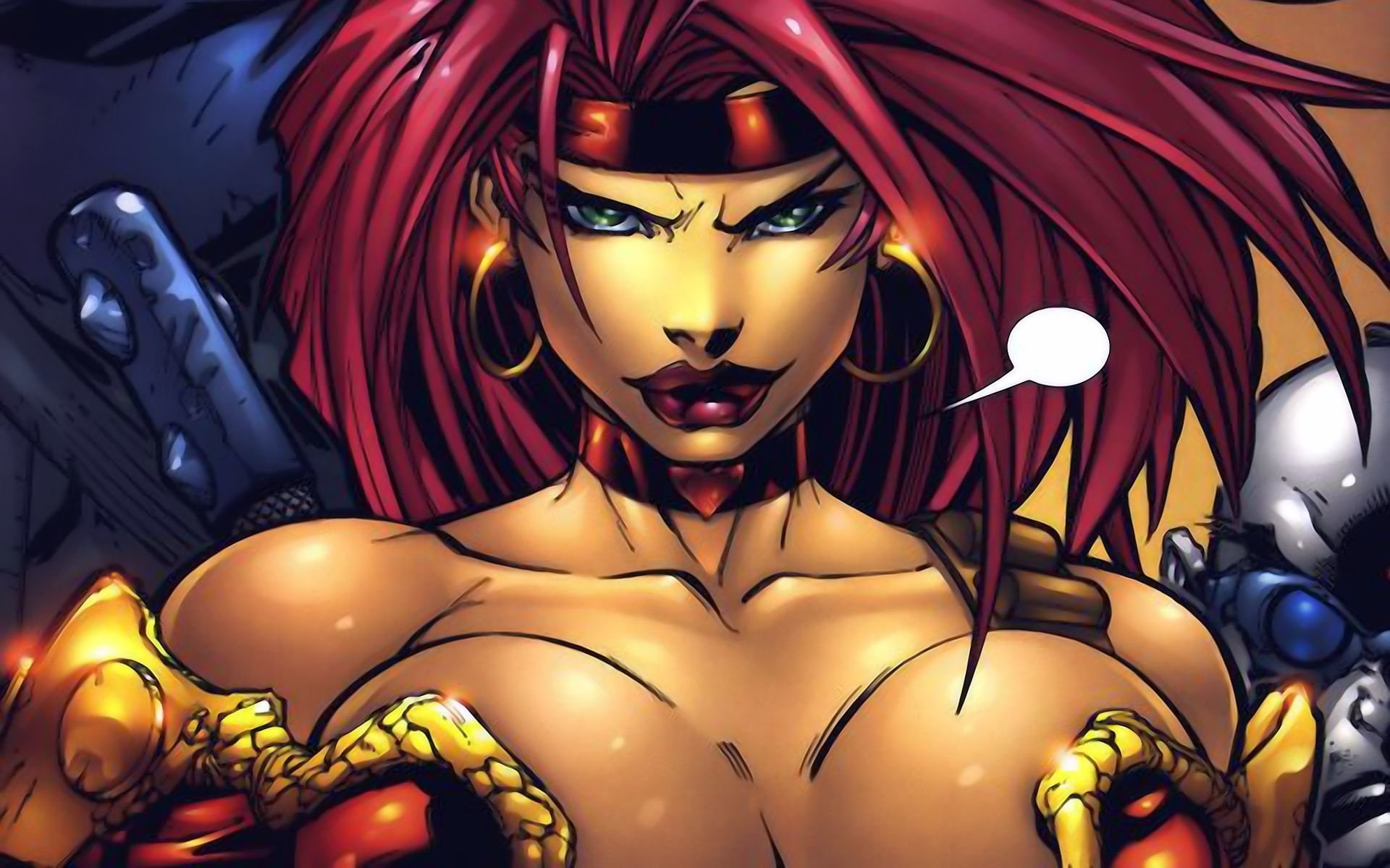 Red Monika, Comics, 1080P, Battle Chasers, HD Wallpaper