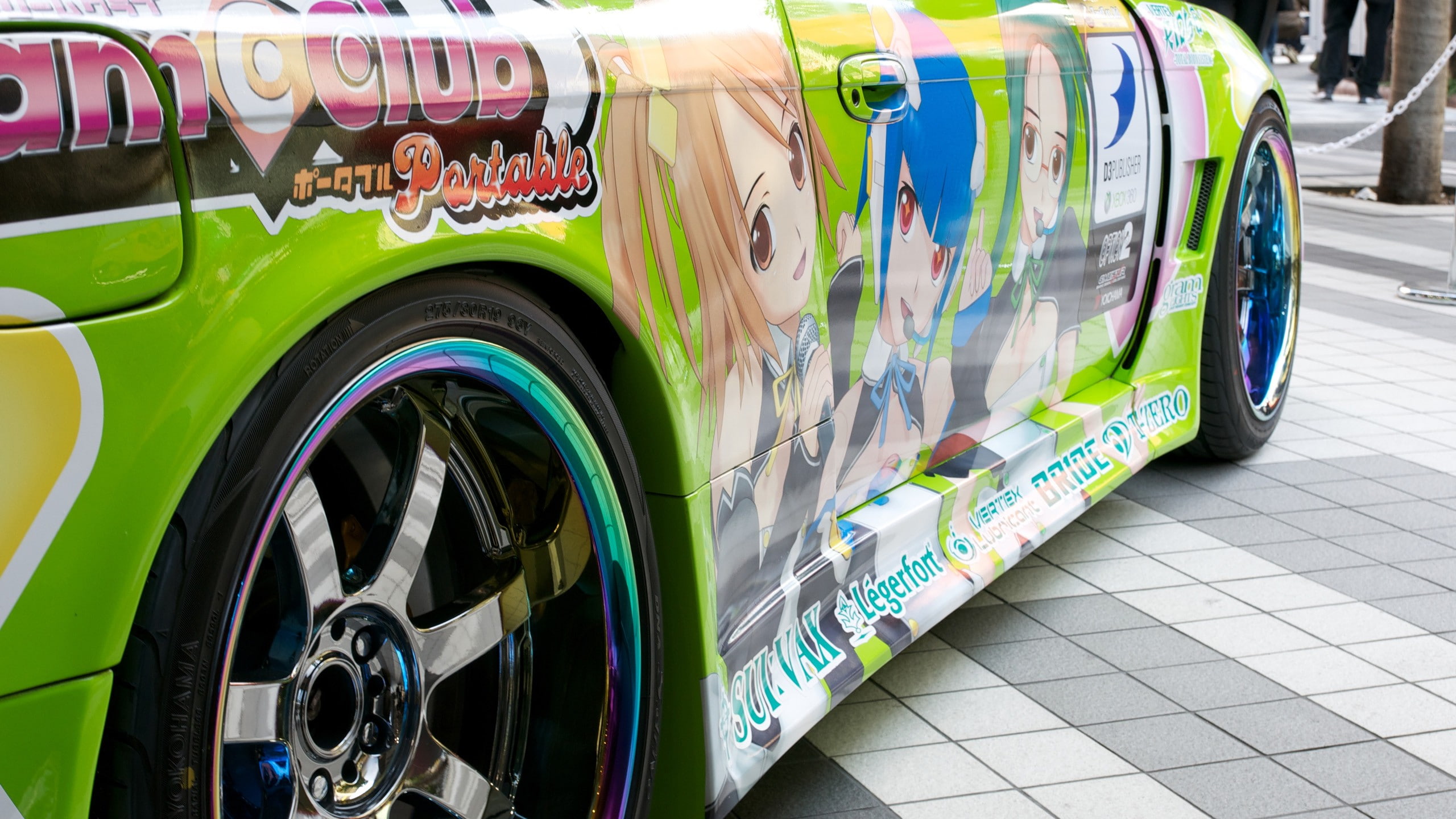 Anime Girls, JDM, Silvia S14, Nissan, 2K, car, Itasha, Zenki, HD Wallpaper