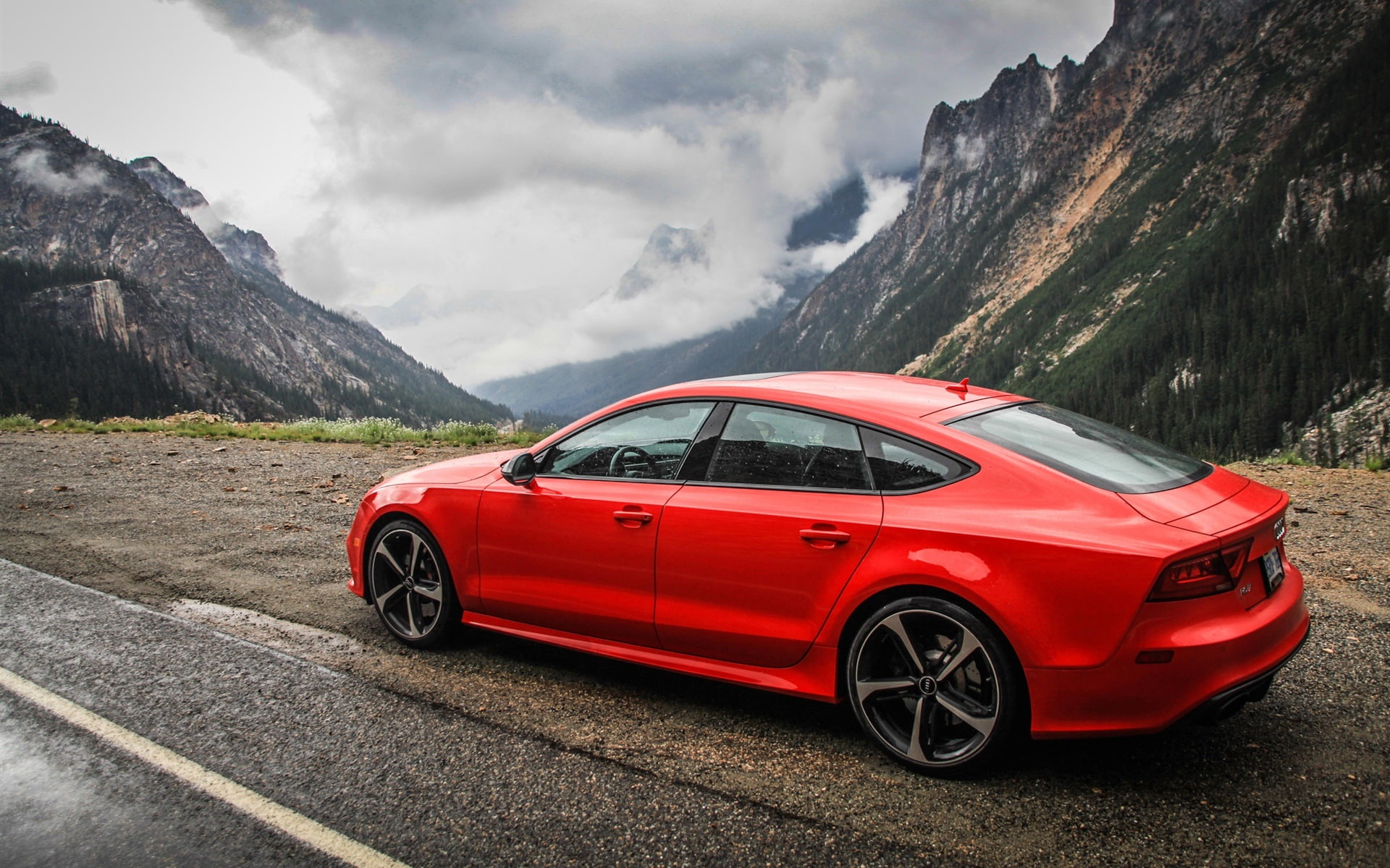 View, Red, Side, 1080P, Car, rs, Audi, HD Wallpaper