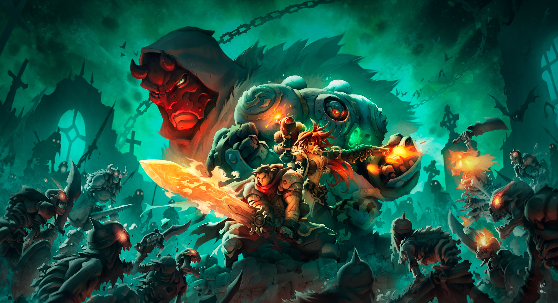 digital art, Battle Chasers, video games, 1080P, HD Wallpaper