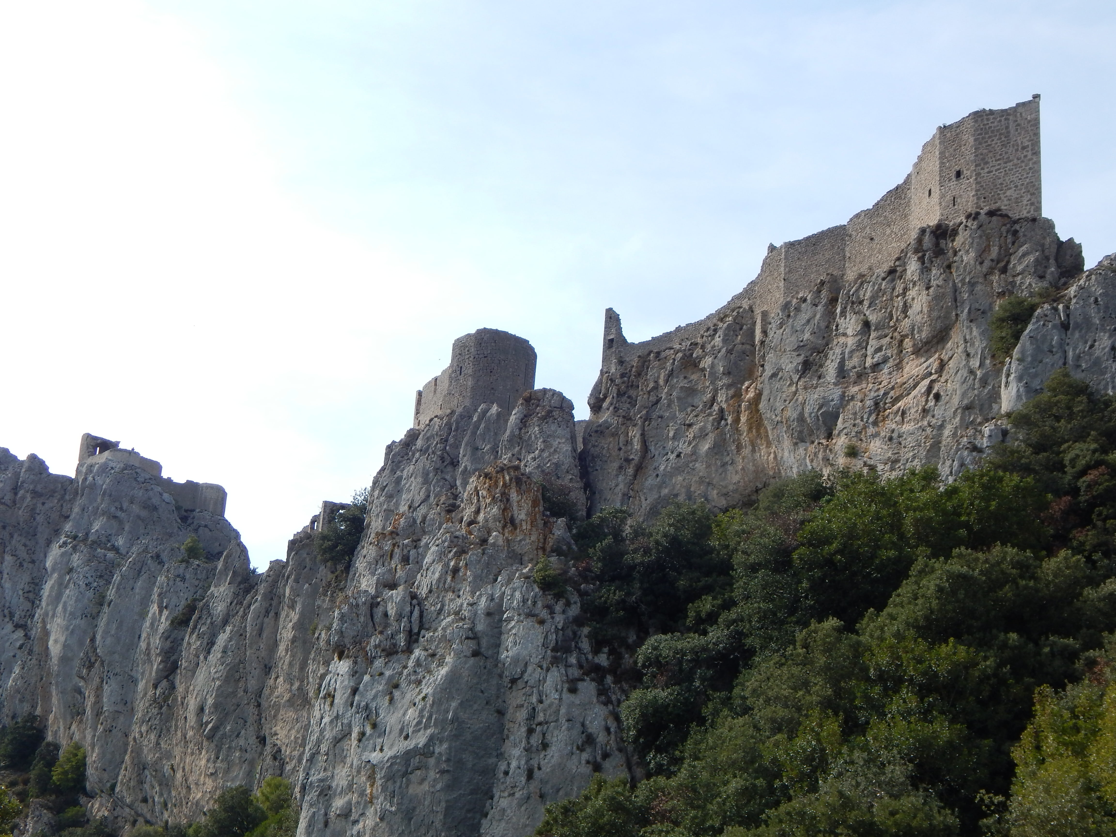 outdoors, tranquil scene, mountain, day, middle ages, beauty in nature, wall, tree, sky, tranquility, france, low angle view, cliff, no people, nature, HD Wallpaper