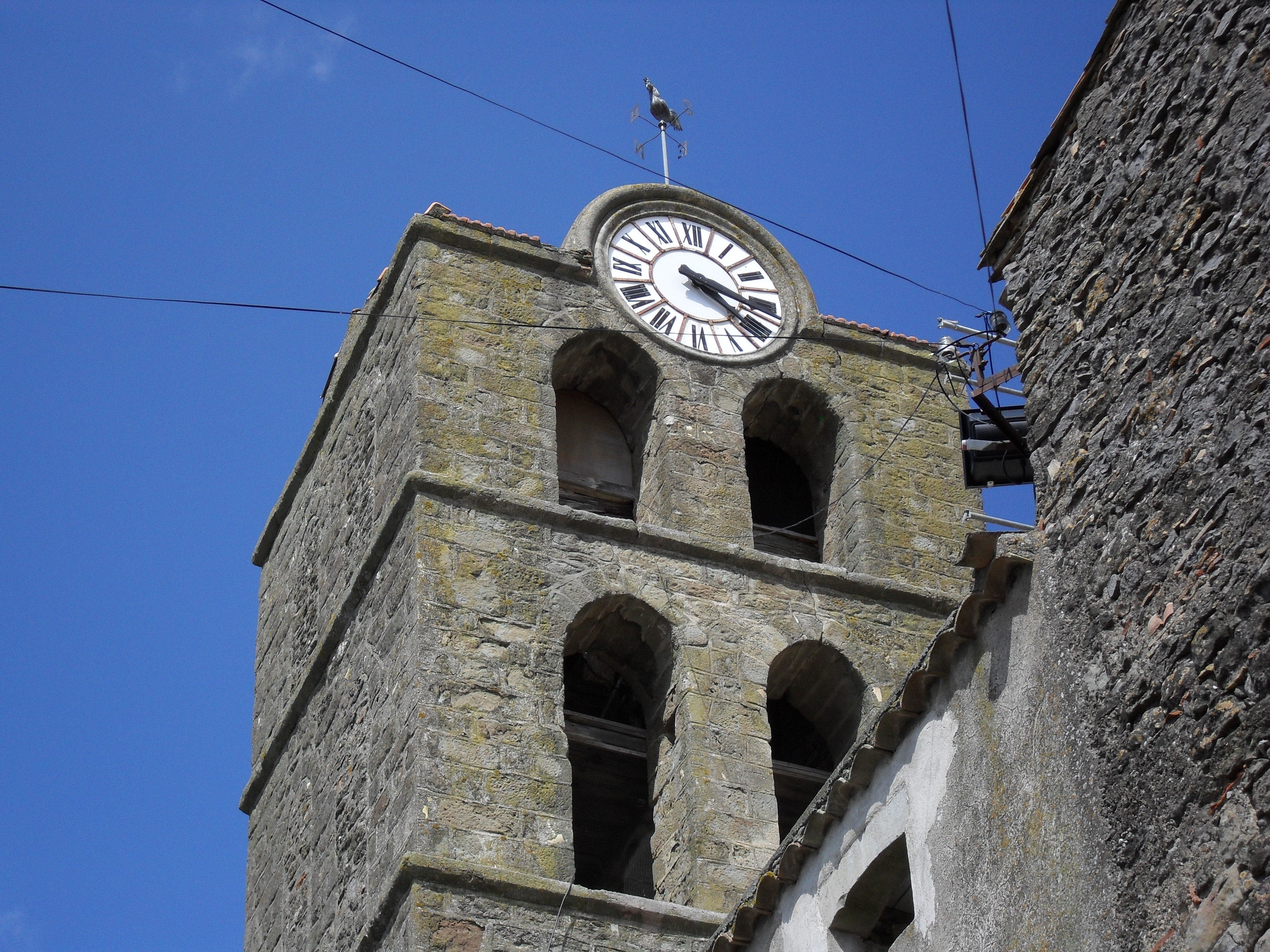 building, village, aude, sky, no people, history, clear sky, arch, clock, place of worship, nature, low angle view, belief, blue, sharp acute, time, built structure, HD Wallpaper