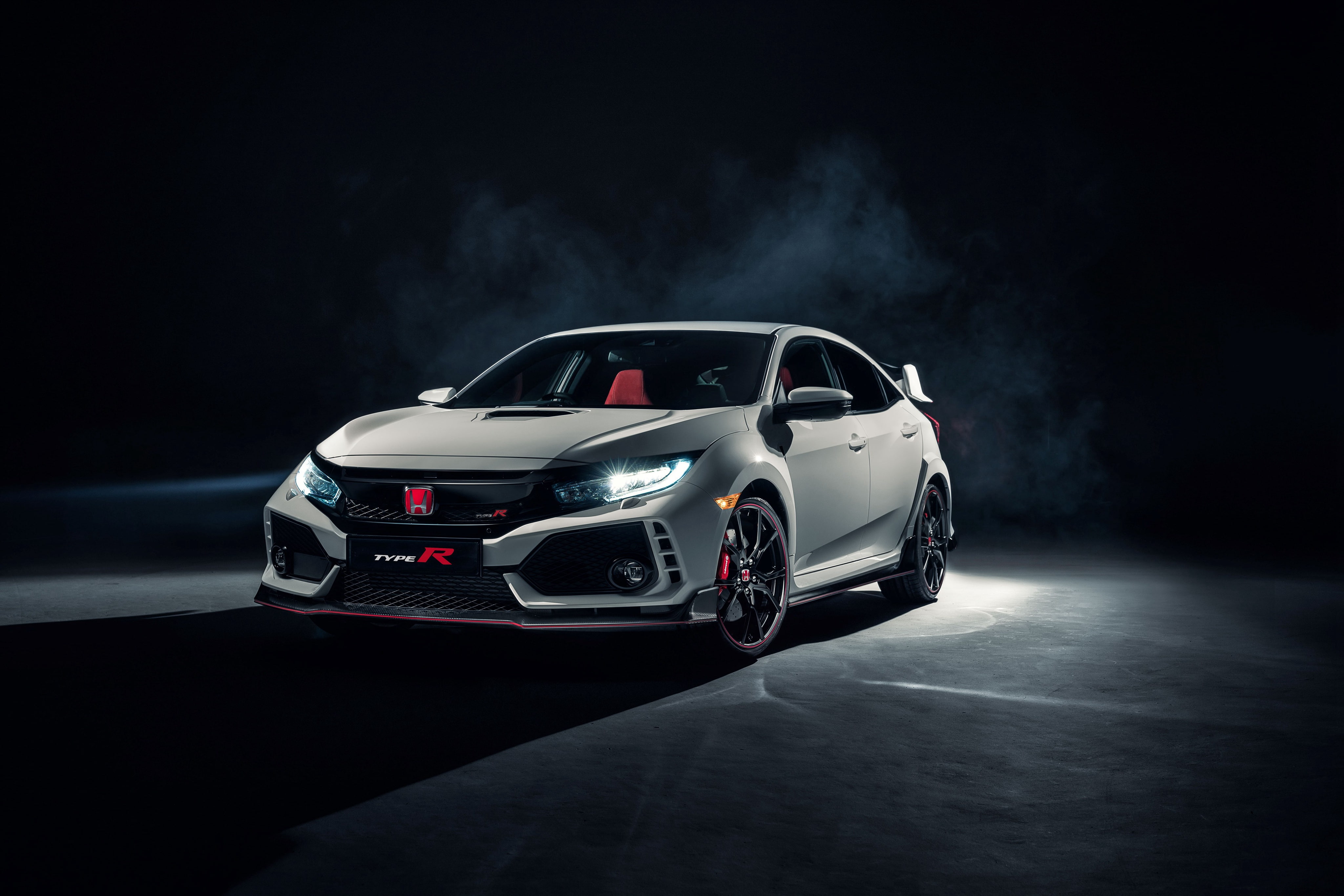 black background, Type R, Civic, Honda, civici, 4K, HD Wallpaper