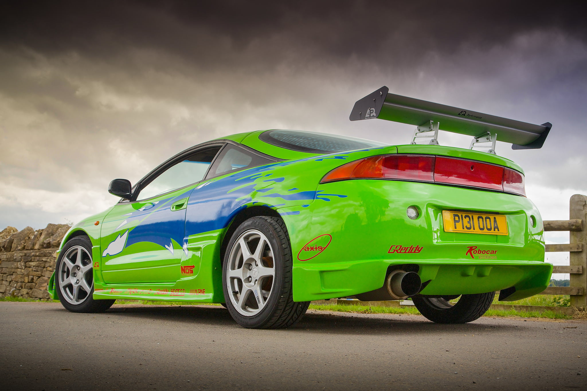 Kar, mode of Transport, modern, innovation, Mitsubishi Eclipse, driving, speed, green, power, no people, new, motion, super, racecar, retro styled, 1080P, HD Wallpaper