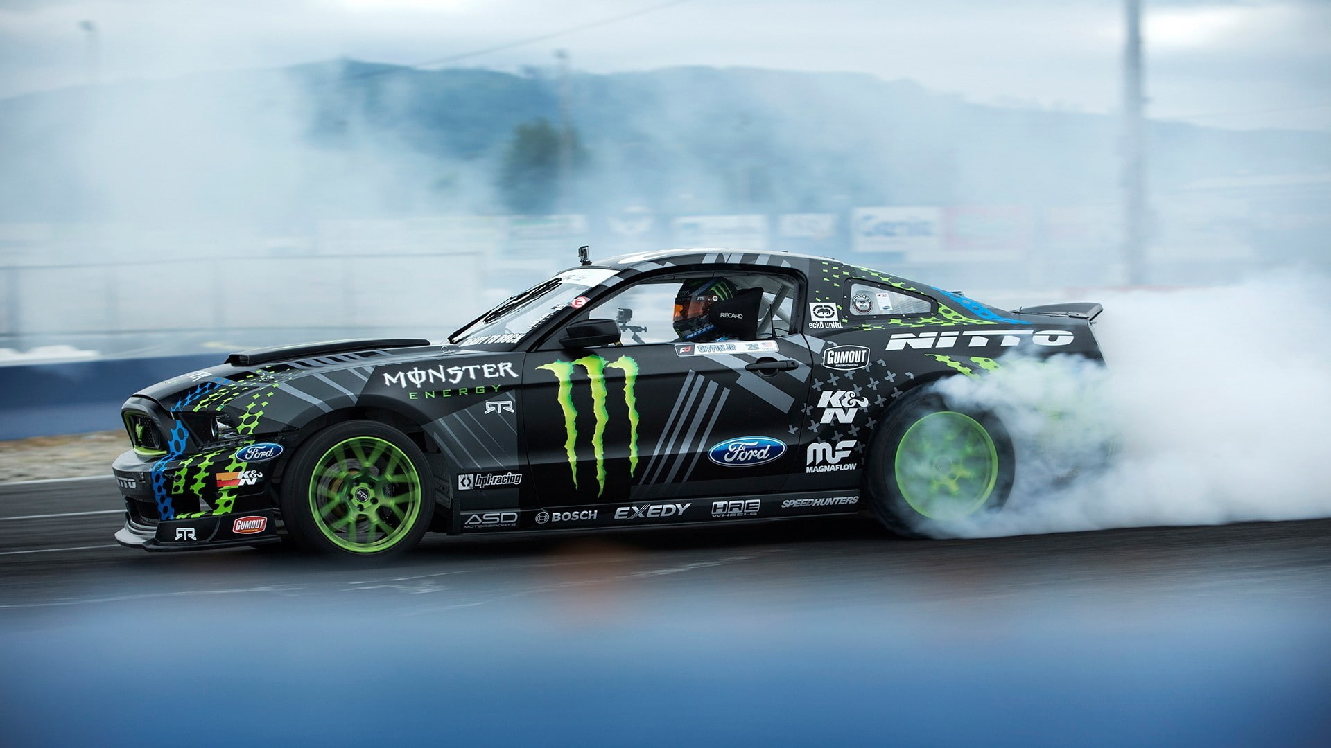vehicle, smoke - physical structure, mode of transportation, car, no people, professional sport, race cars, speed, motor vehicle, sports race, auto racing, HD Wallpaper