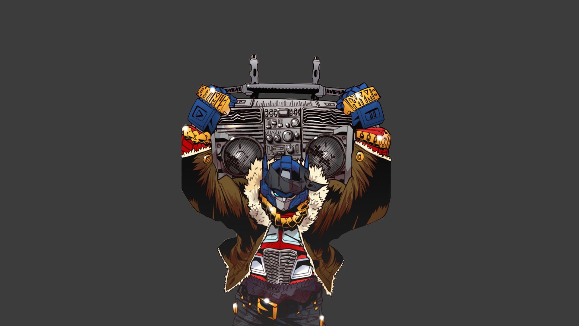 man, arms raised, minimalism, standing, carrying, award, boombox, black background, success, people, representation, art and craft, patriotism, copy space, HD Wallpaper