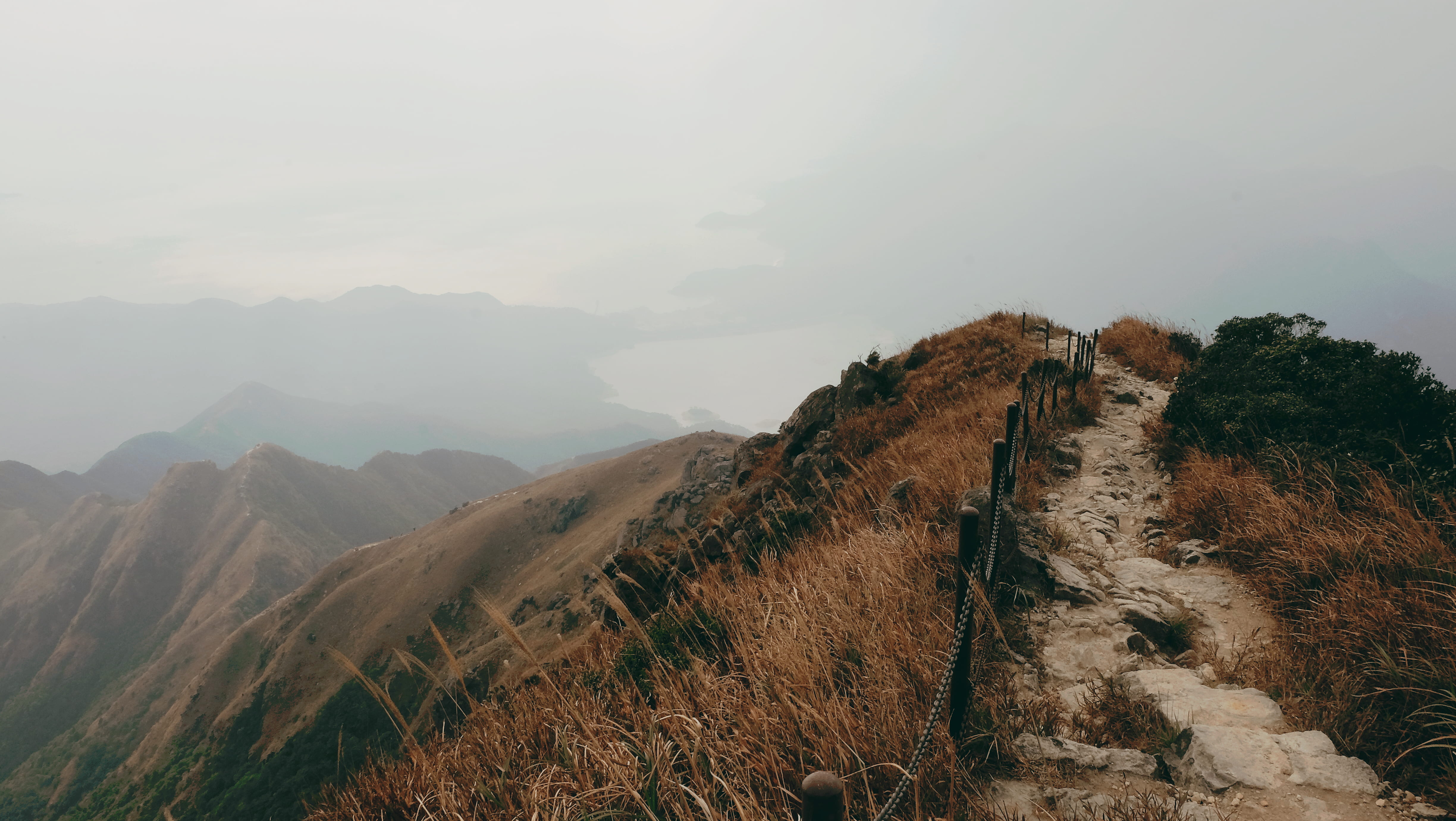 top, scenics - nature, non-urban scene, pathway, cloud - sky, 4K, nature, beauty in nature, land, path, travelled, sky, road, plant, environment, tranquil scene, HD Wallpaper