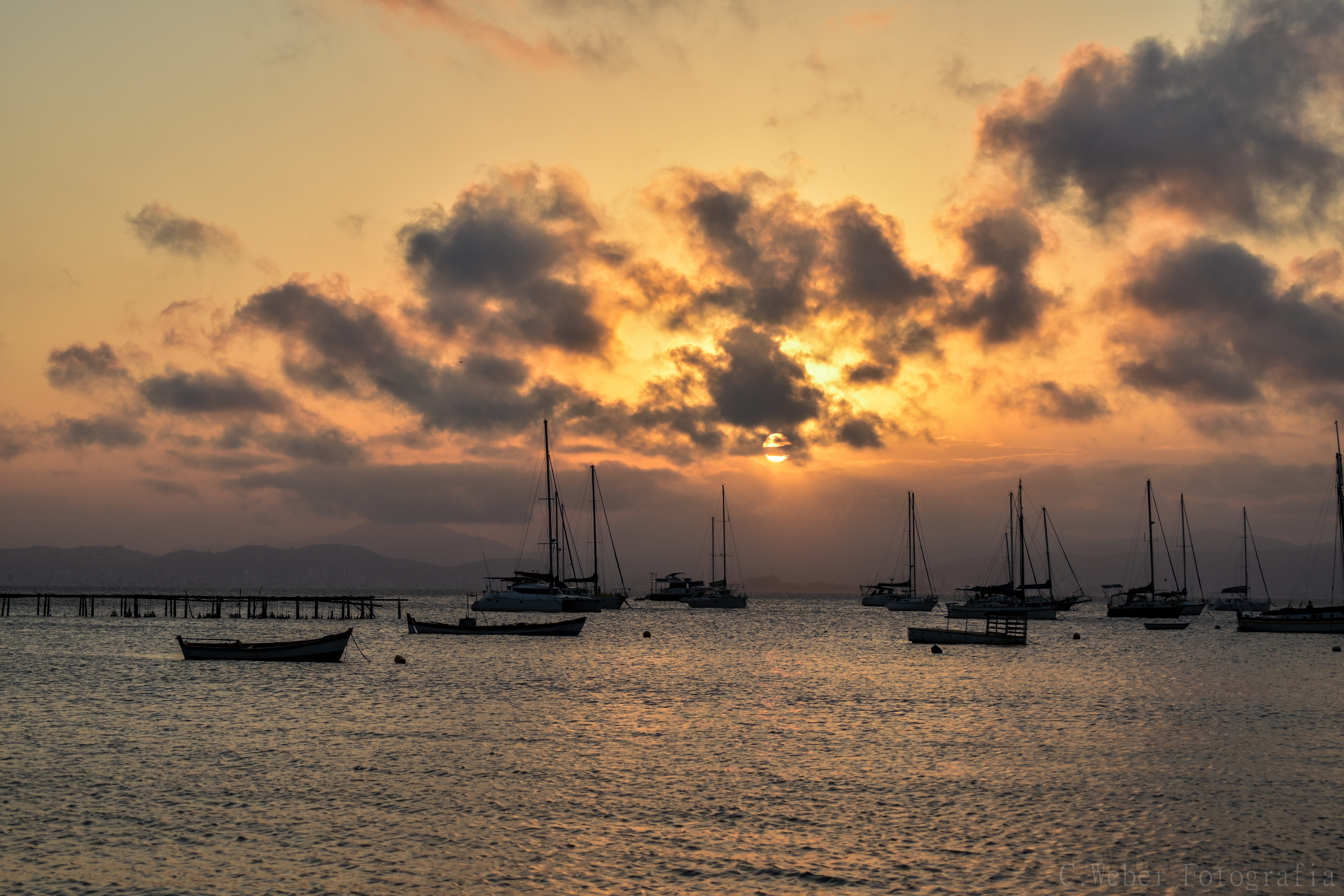 mast, beauty in nature, bay, litoral, sunset, scenics - nature, landscape, yacht, brazil, tranquility, tranquil scene, mar, water, body of water, idyllic, HD Wallpaper