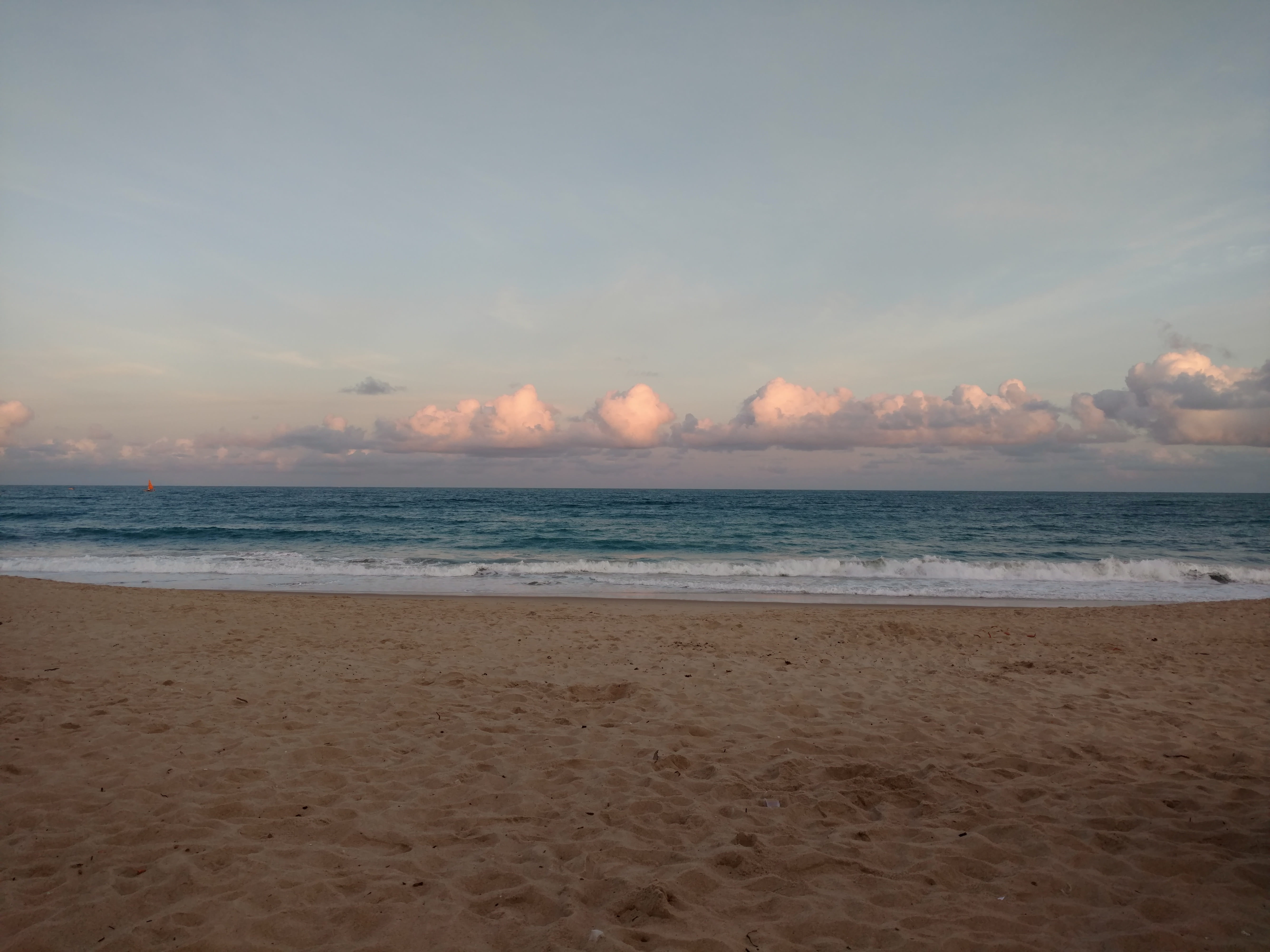 non-urban scene, beauty in nature, cloud - sky, nature, land, sand, scenics - nature, horizon, idyllic, eventide, no people, ocean, horizon over water, HD Wallpaper