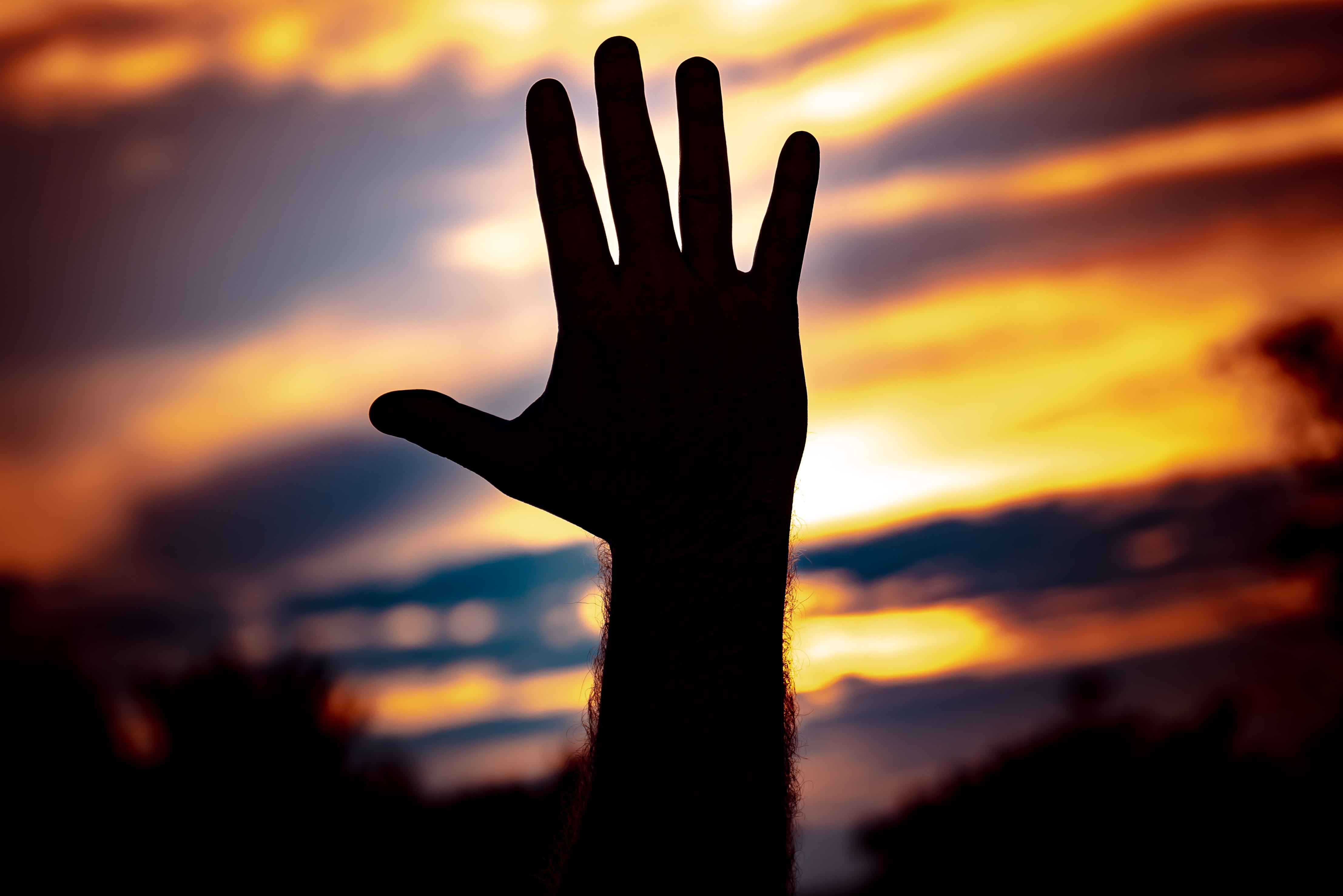 human finger, beauty in nature, hand raised, silhouette, personal, friend, body part, hand, cloud - sky, social, one person, cooperation, strength, finger, HD Wallpaper