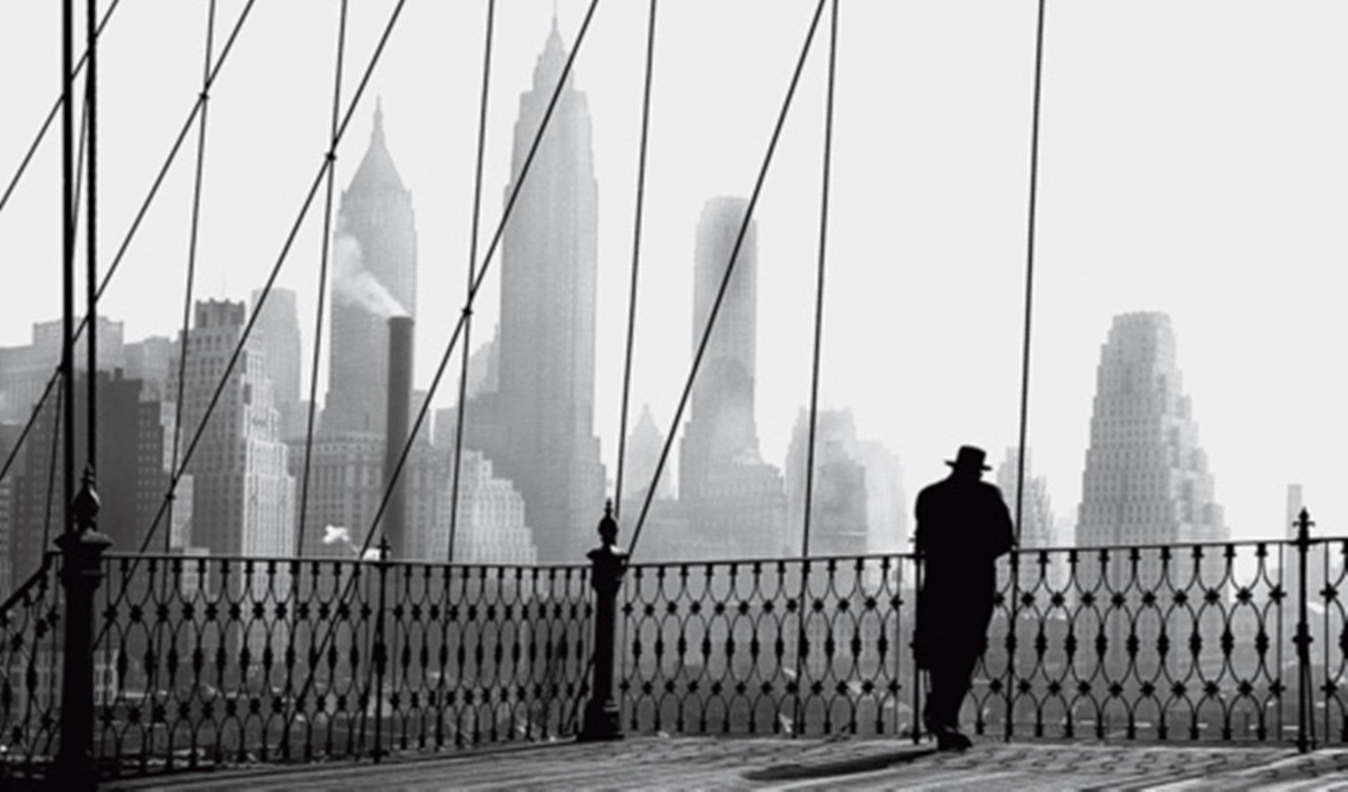 bridge, himmel, photography, 1080P, black, white, brooklyn, paul, 3d and abstract, HD Wallpaper