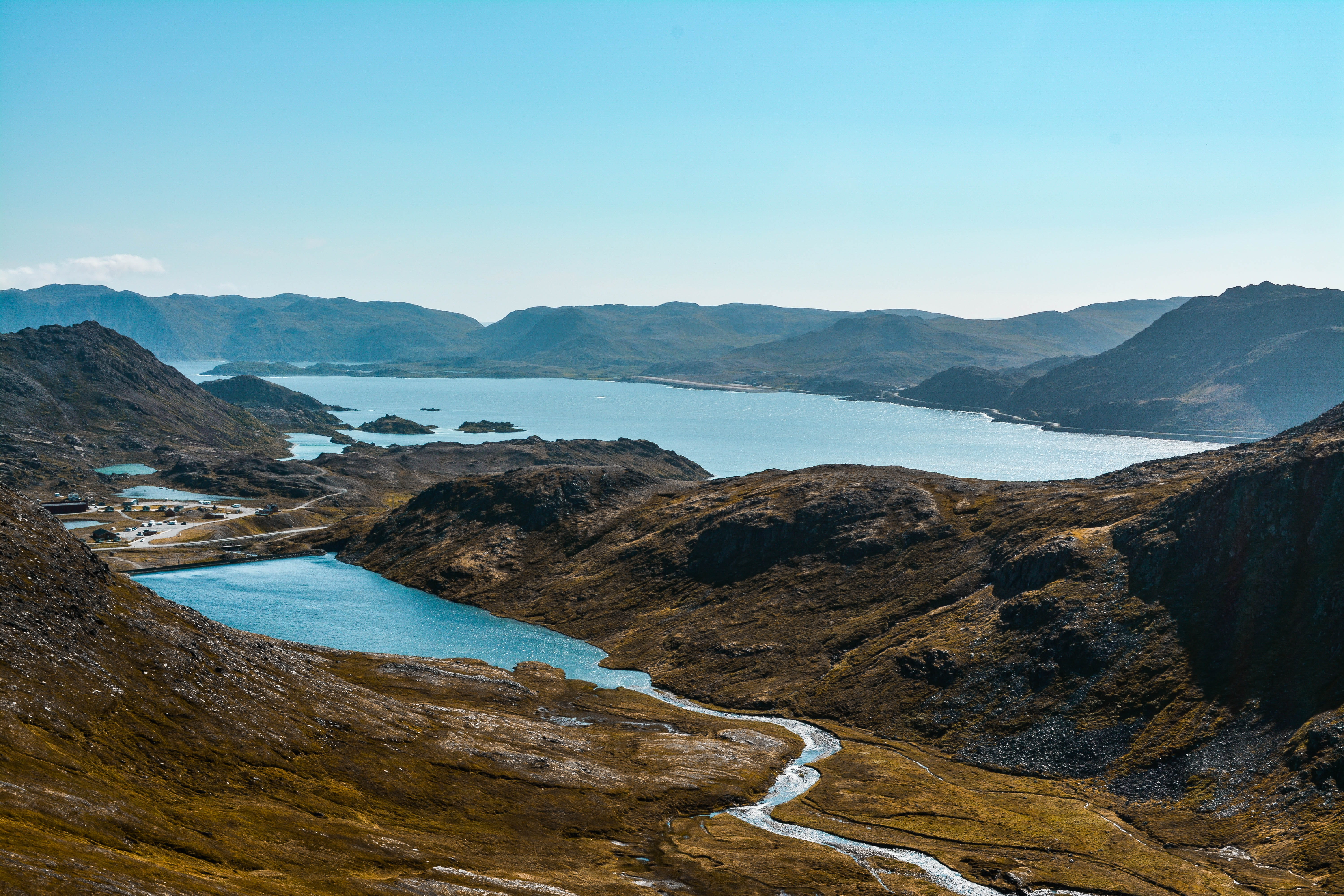non-urban scene, blue, berge, lake, tranquility, strasse, dorf, see, schweden, mountain range, village, beauty in nature, idyllic, water, no people, berg, HD Wallpaper